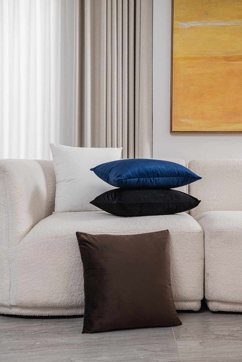 Fundas de almohada 2 piezas acogedoras fundas de almohada decorativas de terciopelo suave para decoración del hogar - Imagen 176 de 271