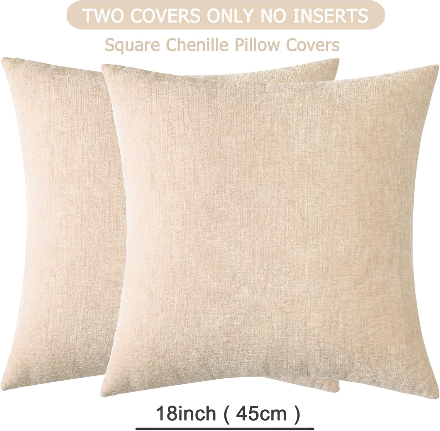 Fundas de almohada decorativas 2 piezas, funda de almohada de chenilla suave para sofá - Imagen 150 de 168