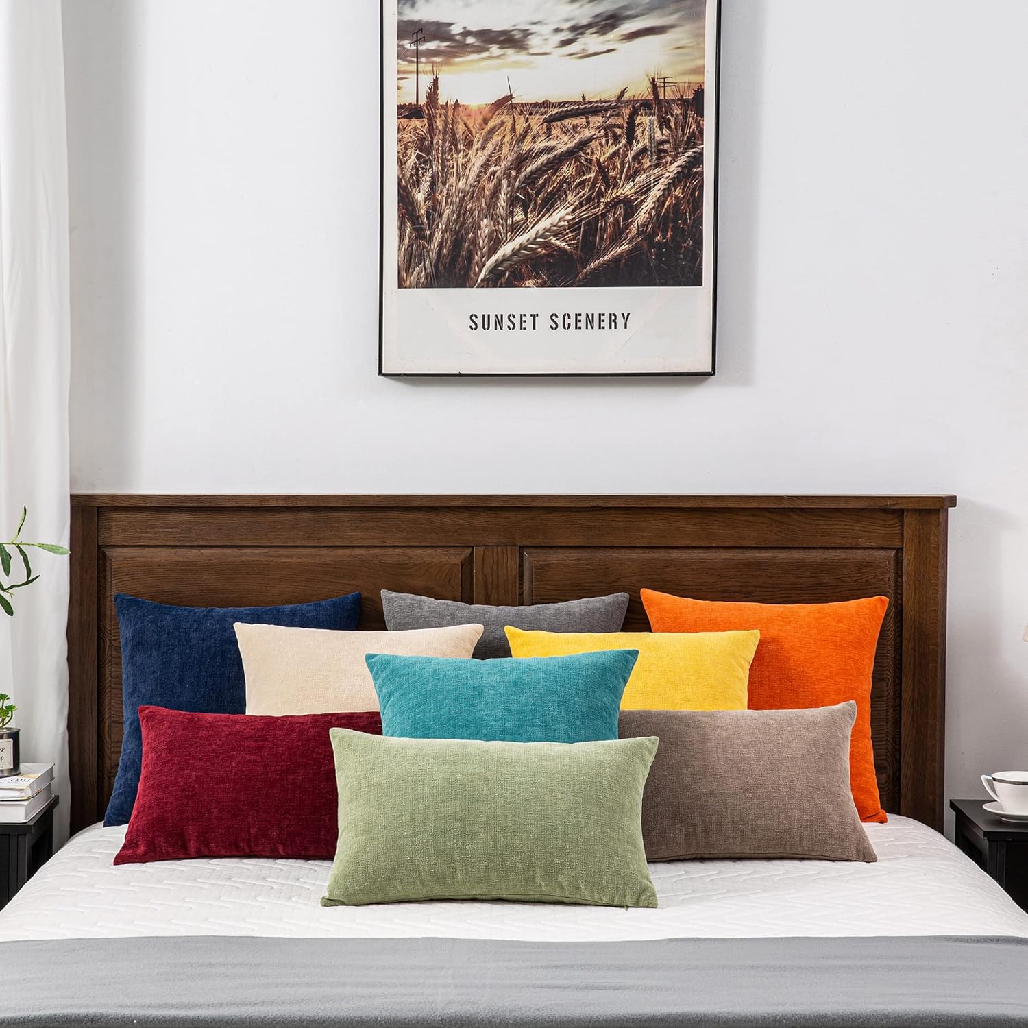 Fundas de almohada decorativas 2 piezas, funda de almohada de chenilla suave para sofá - Imagen 153 de 168