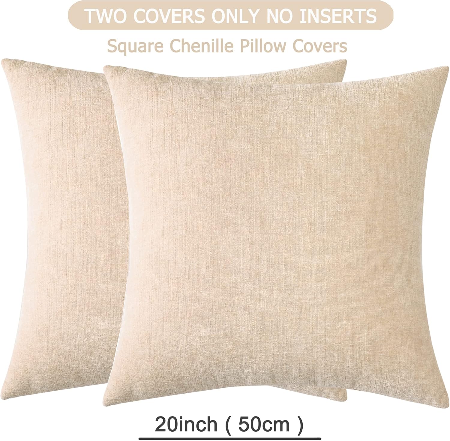Fundas de almohada decorativas 2 piezas, funda de almohada de chenilla suave para sofá - Imagen 154 de 168