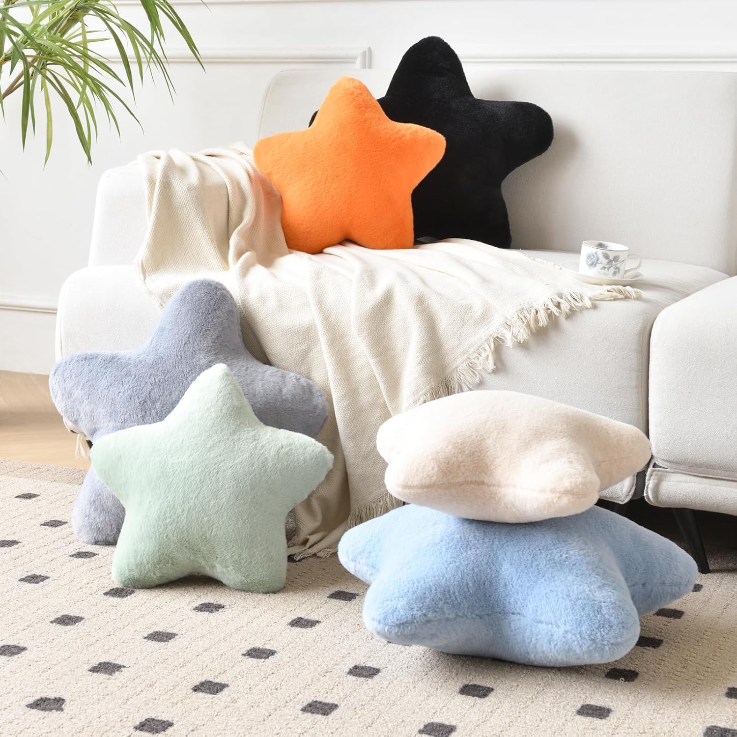 Sternenkissen, Deko Dekokissen für Bett Couch, 15 Zoll Kissen Plüschkissen - Bild 33 von 125