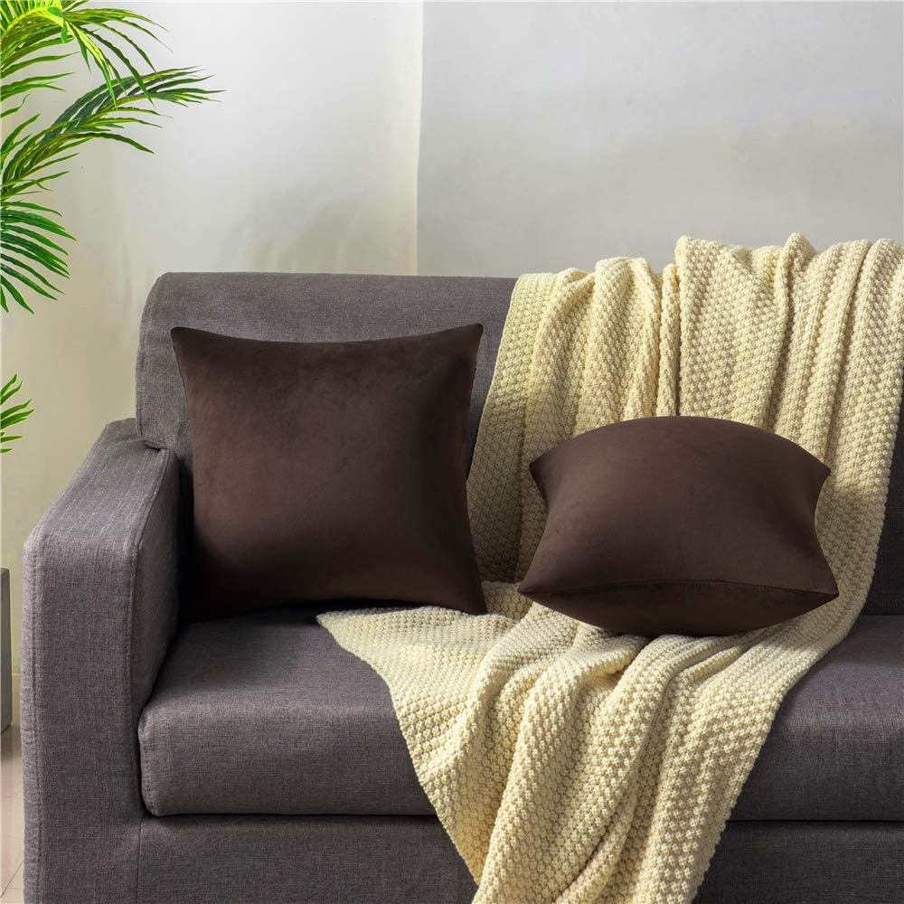 Fundas de almohada 2 piezas acogedoras fundas de almohada decorativas de terciopelo suave para decoración del hogar - Imagen 226 de 271