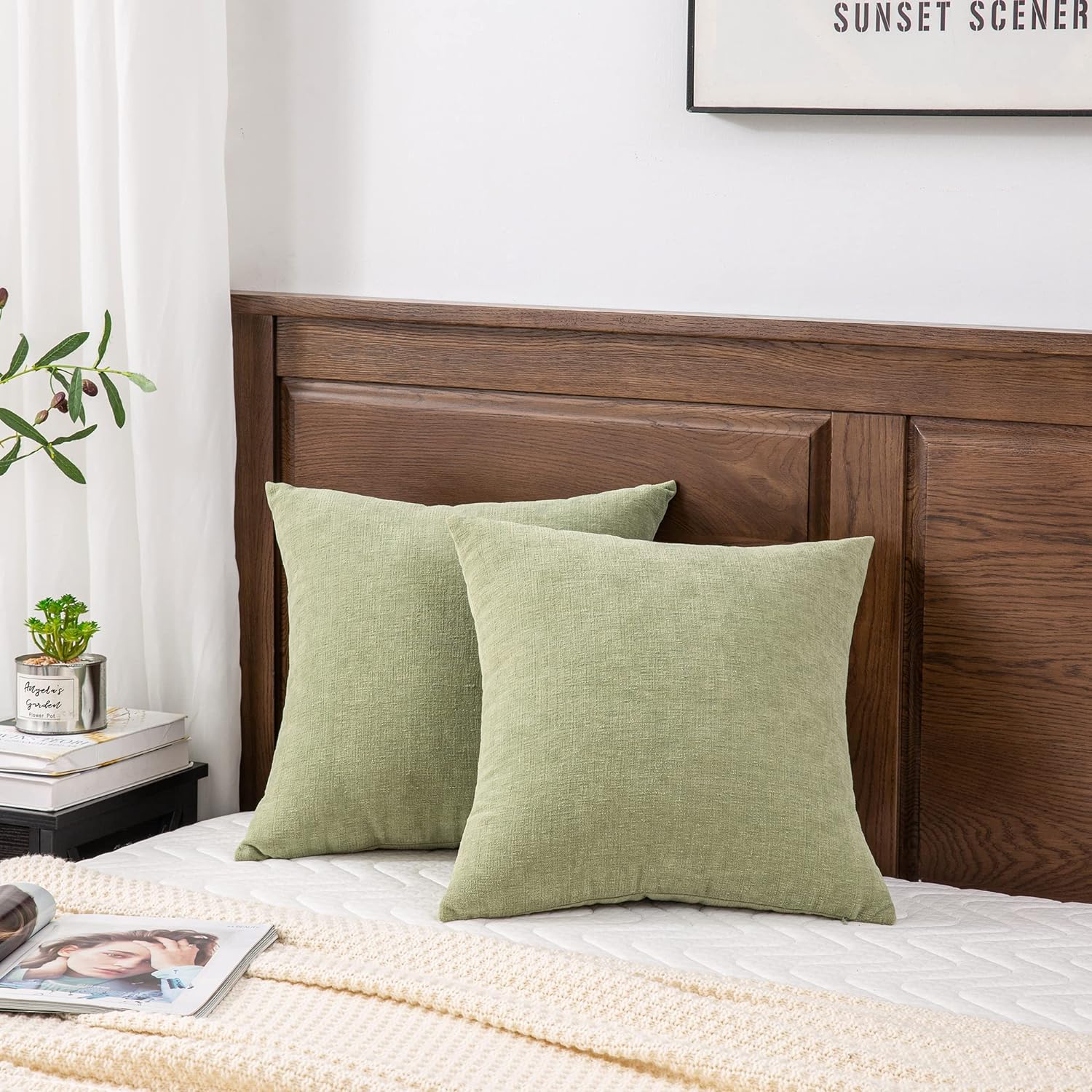 Fundas de almohada decorativas 2 piezas, funda de almohada de chenilla suave para sofá - Imagen 161 de 168