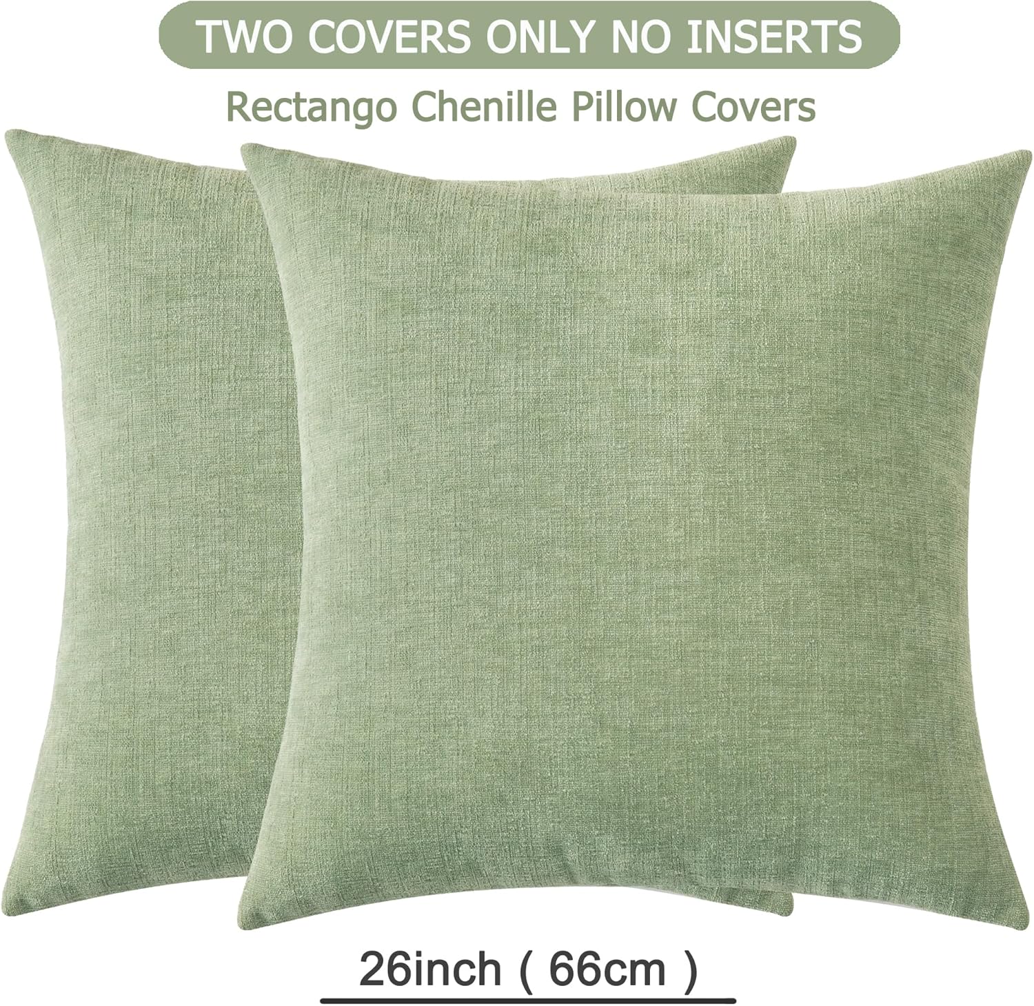 Fundas de almohada decorativas 2 piezas, funda de almohada de chenilla suave para sofá - Imagen 167 de 168