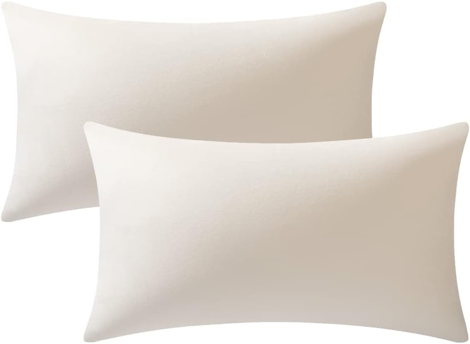 Fundas de almohada 2 piezas acogedoras fundas de almohada decorativas de terciopelo suave para decoración del hogar - Imagen 244 de 271