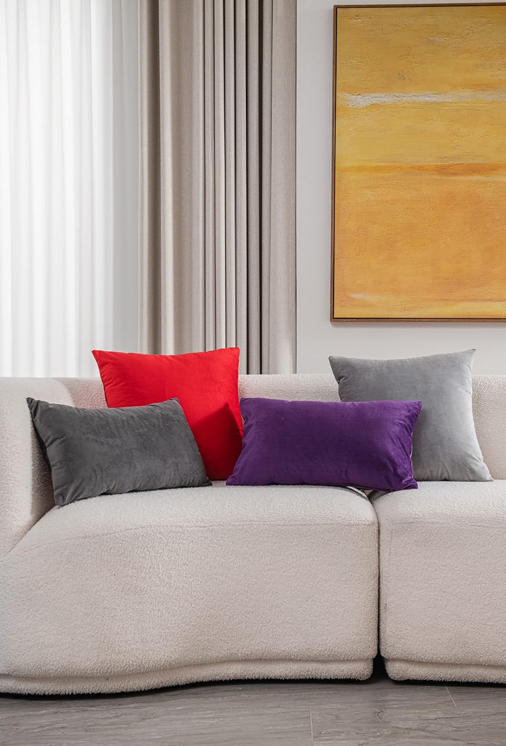 Fundas de almohada 2 piezas acogedoras fundas de almohada decorativas de terciopelo suave para decoración del hogar - Imagen 258 de 271