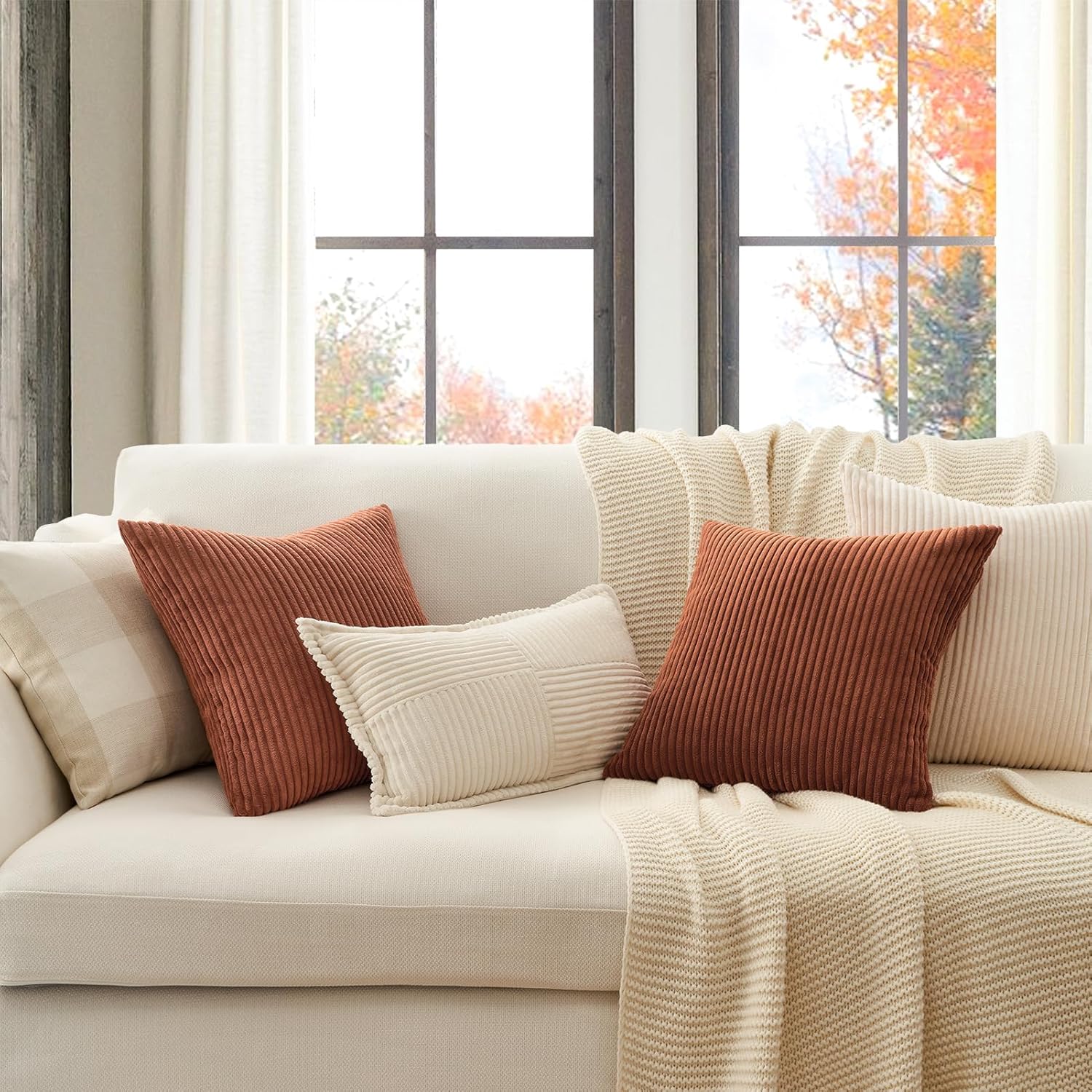 Decorative Throw Pillow Covers, Set of 4 Soft Velvet Cushion Cases for Farmhouse - Picture 44 of 181