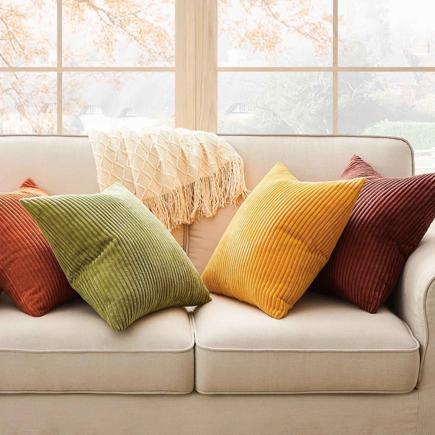 Decorative Throw Pillow Covers, Set of 4 Soft Velvet Cushion Cases for Farmhouse - Picture 58 of 181
