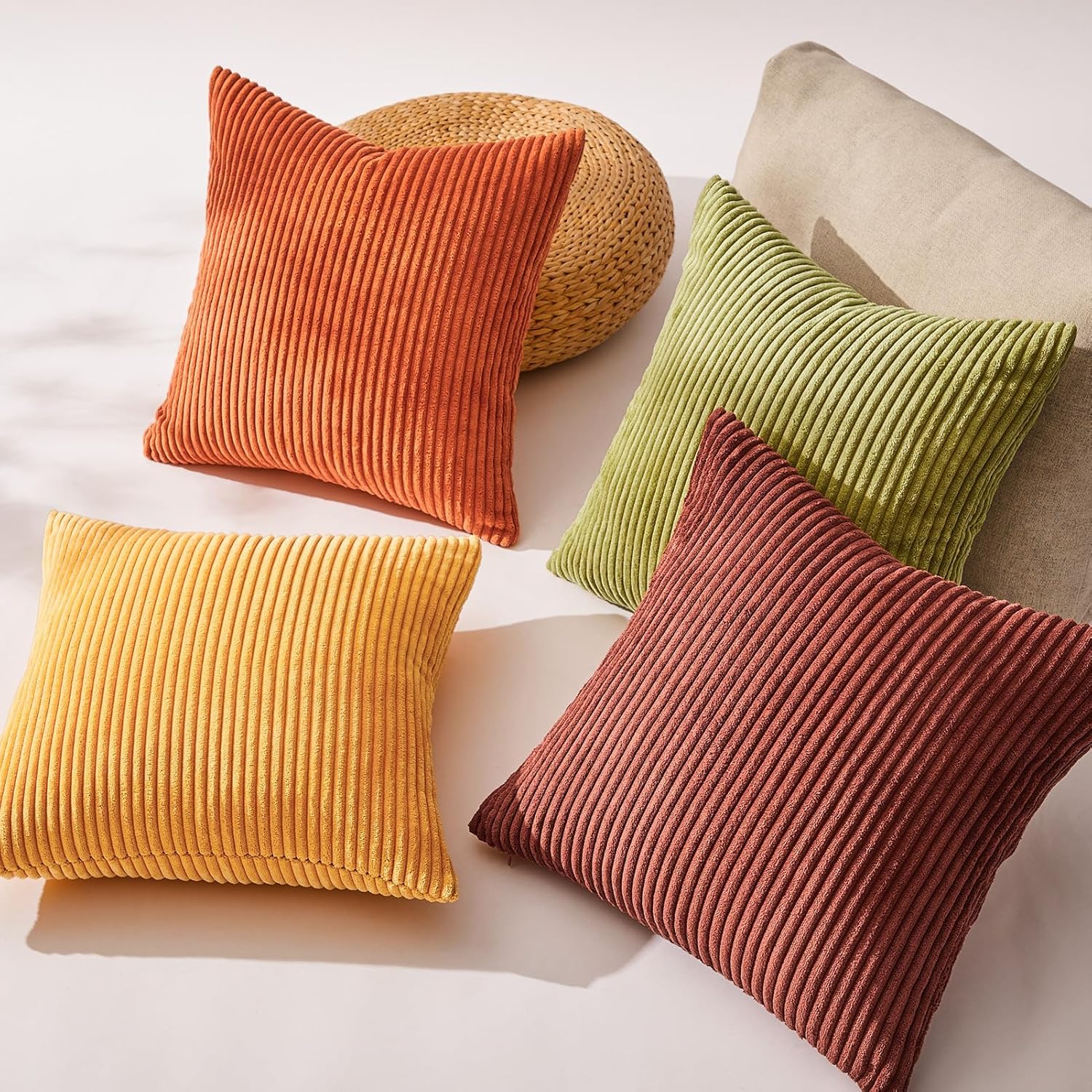 Decorative Throw Pillow Covers, Set of 4 Soft Velvet Cushion Cases for Farmhouse - Picture 59 of 181