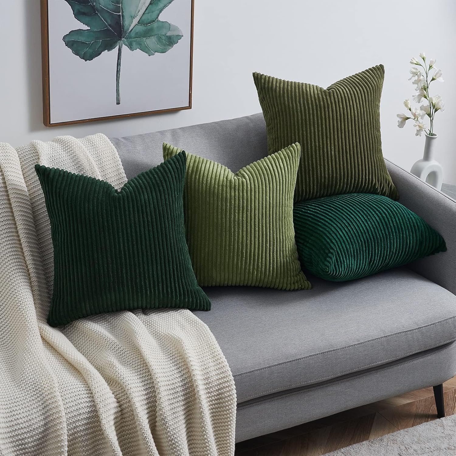 Decorative Throw Pillow Covers, Set of 4 Soft Velvet Cushion Cases for Farmhouse - Picture 71 of 181