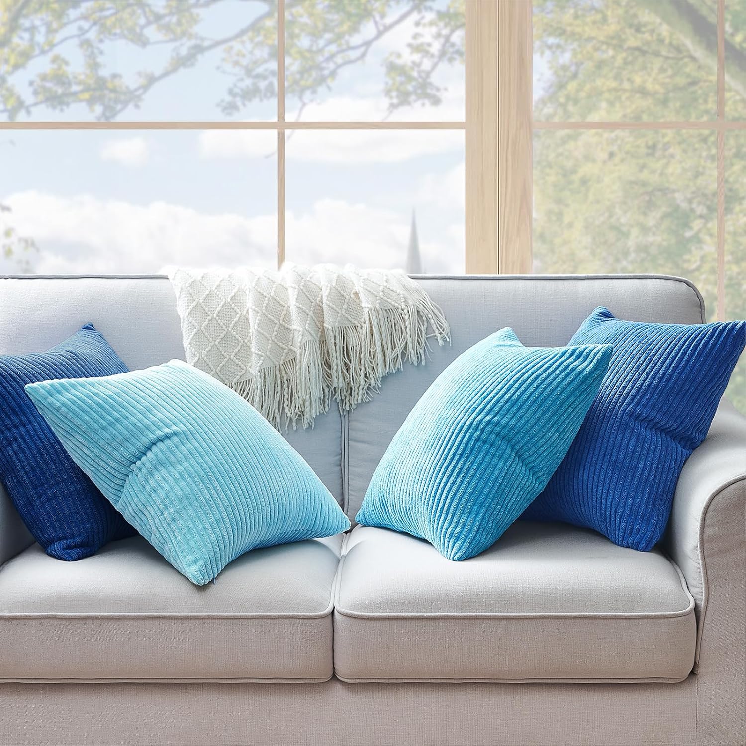 Decorative Throw Pillow Covers, Set of 4 Soft Velvet Cushion Cases for Farmhouse - Picture 97 of 181