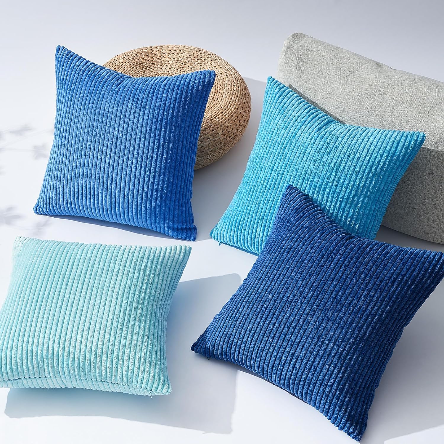 Decorative Throw Pillow Covers, Set of 4 Soft Velvet Cushion Cases for Farmhouse - Picture 103 of 181