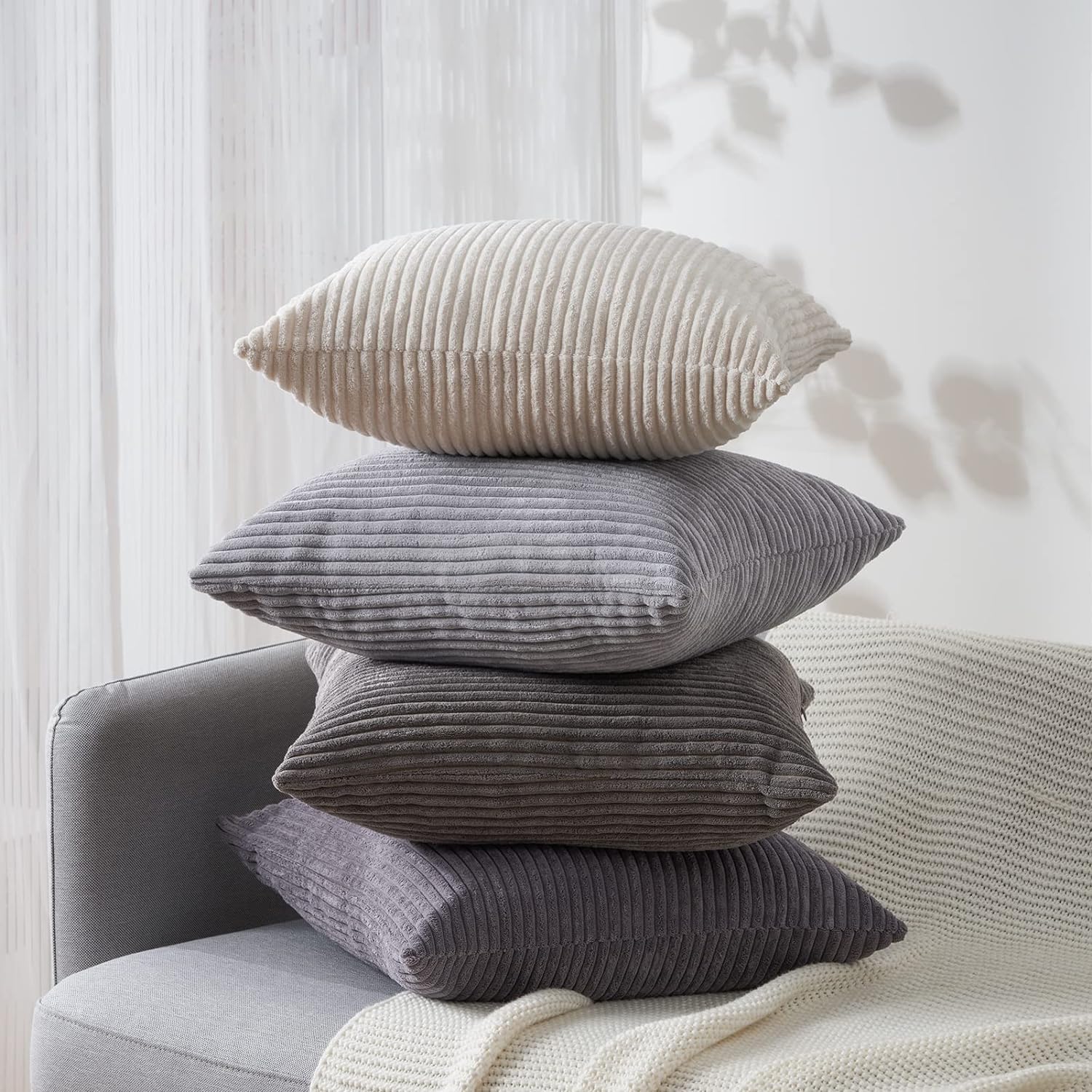 Decorative Throw Pillow Covers, Set of 4 Soft Velvet Cushion Cases for Farmhouse - Picture 112 of 181