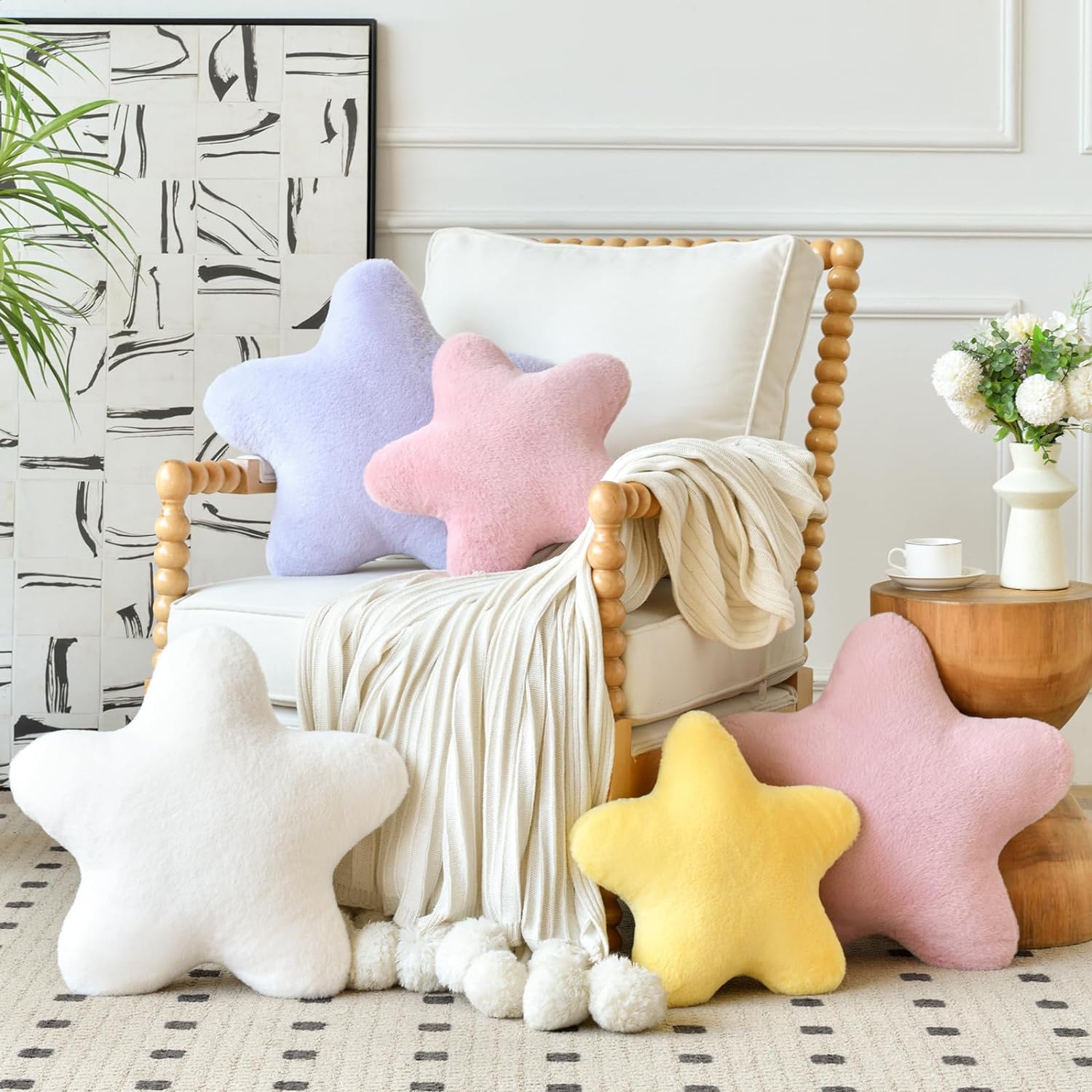 Sternenkissen, Deko Dekokissen für Bett Couch, 15 Zoll Kissen Plüschkissen - Bild 68 von 125