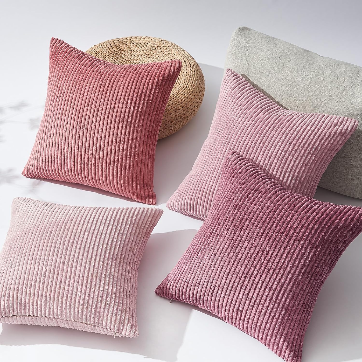 Decorative Throw Pillow Covers, Set of 4 Soft Velvet Cushion Cases for Farmhouse - Picture 118 of 181