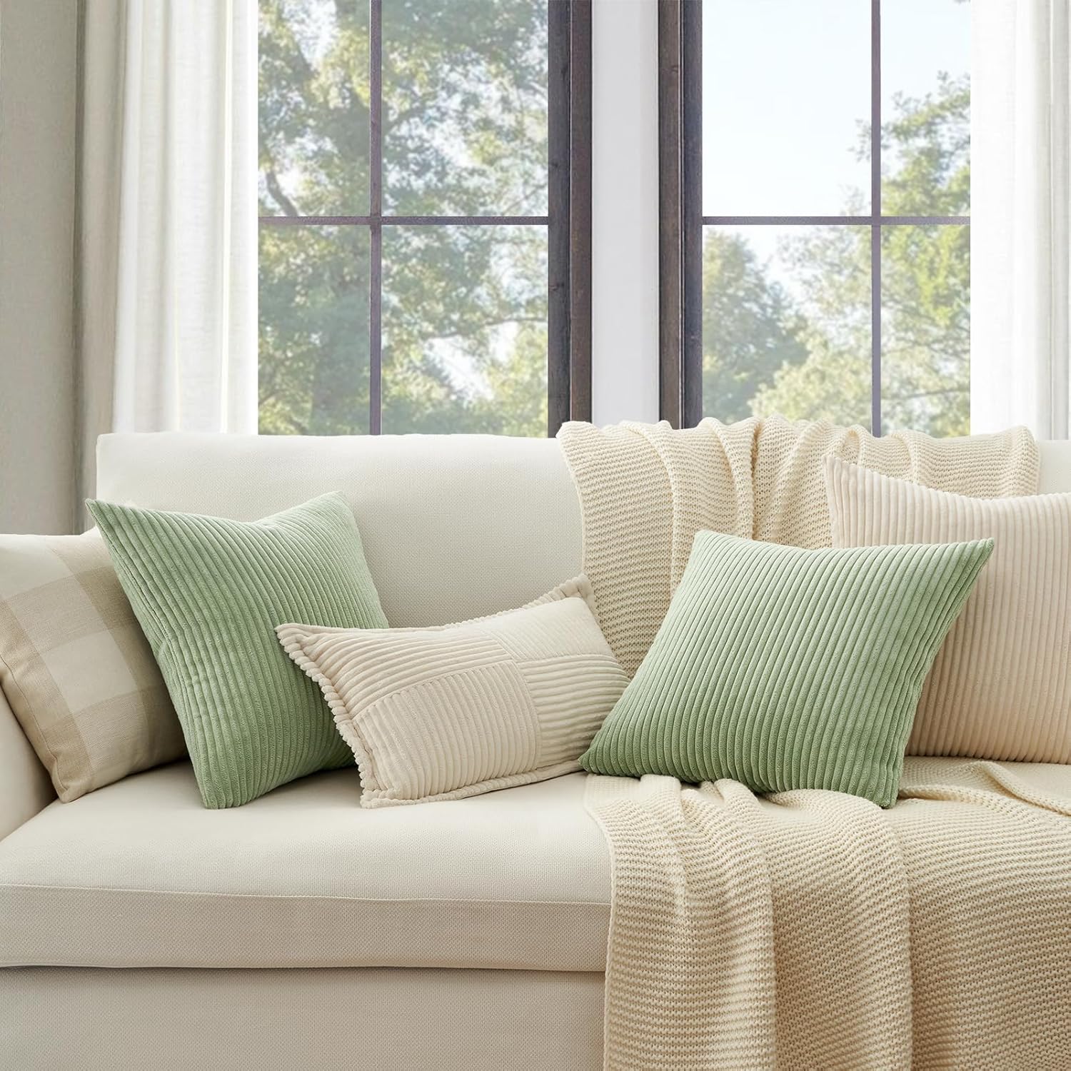 Decorative Throw Pillow Covers, Set of 4 Soft Velvet Cushion Cases for Farmhouse - Picture 128 of 181