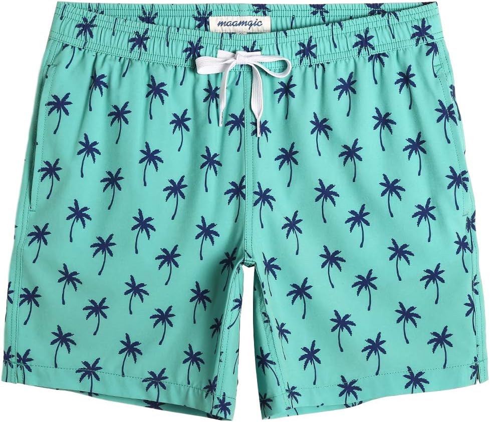 Mens 7" Stretch Swim Trunks Quick Dry Mesh Lining Swimwear Bathing Suits - Picture 28 of 57