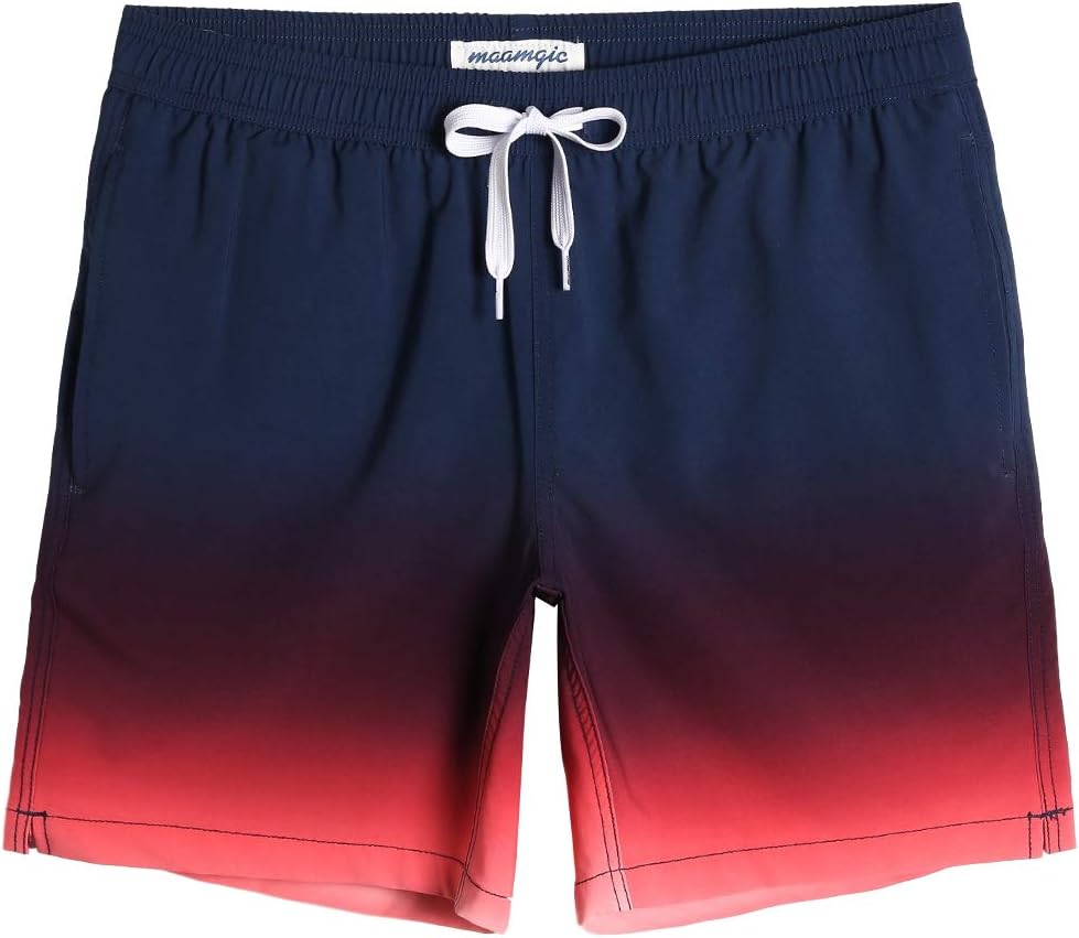 Mens 7" Stretch Swim Trunks Quick Dry Mesh Lining Swimwear Bathing Suits - Picture 39 of 57