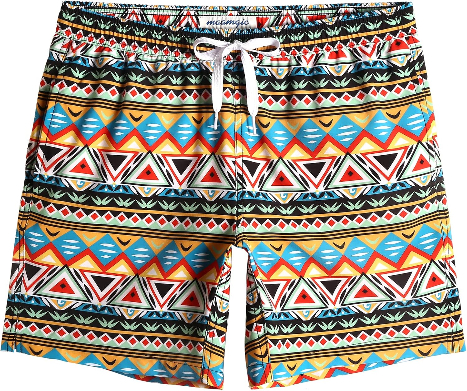 Mens 7" Stretch Swim Trunks Quick Dry Mesh Lining Swimwear Bathing Suits - Picture 42 of 57