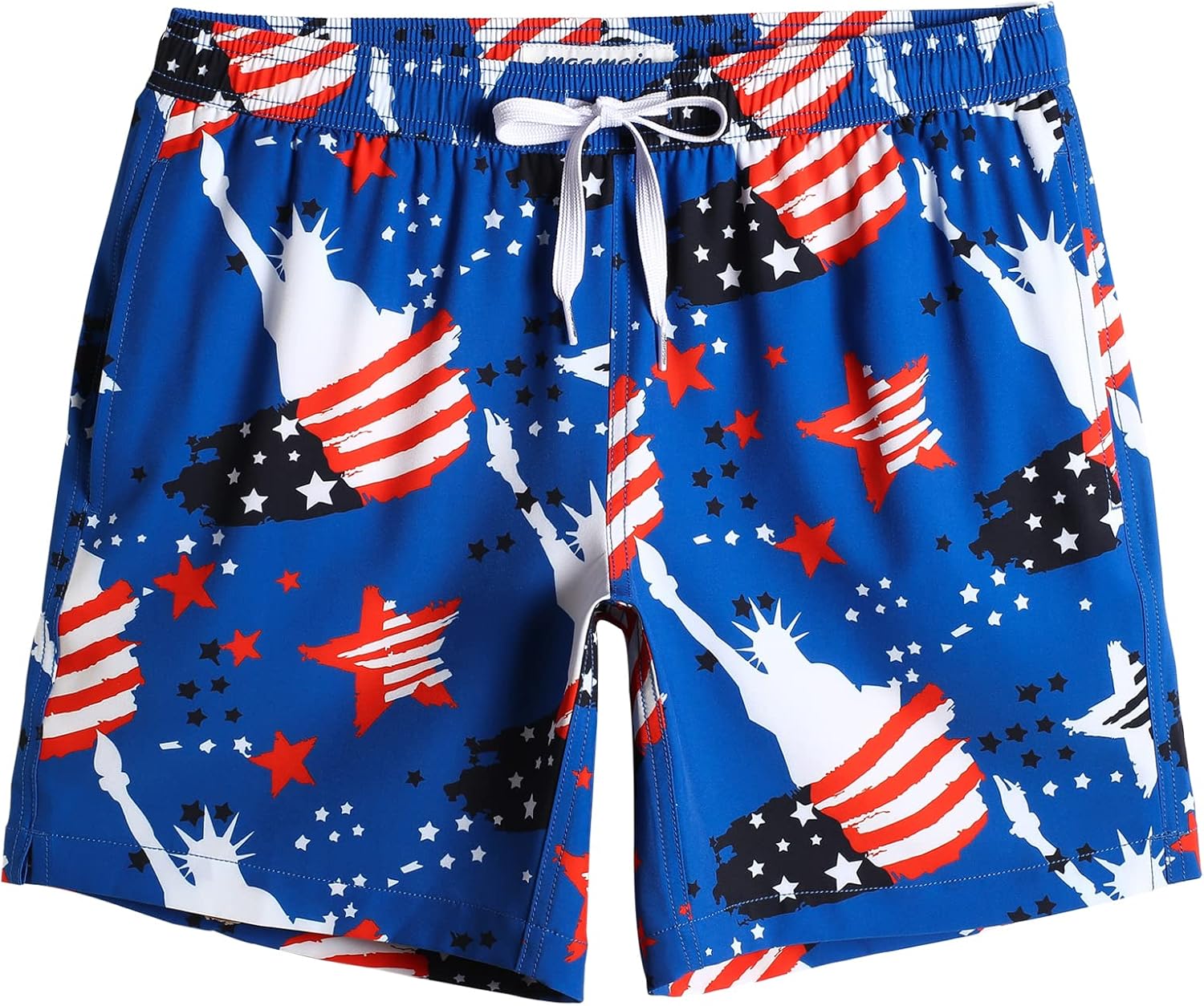Mens 7" Stretch Swim Trunks Quick Dry Mesh Lining Swimwear Bathing Suits - Picture 44 of 57
