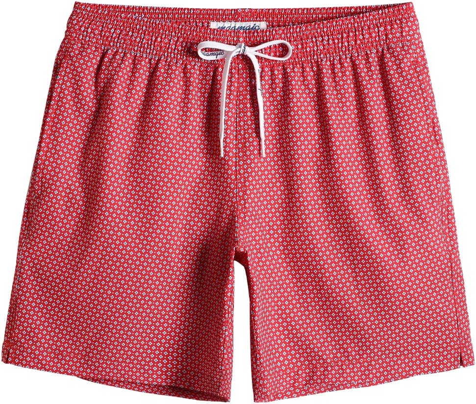 Mens 7" Stretch Swim Trunks Quick Dry Mesh Lining Swimwear Bathing Suits - Picture 45 of 57