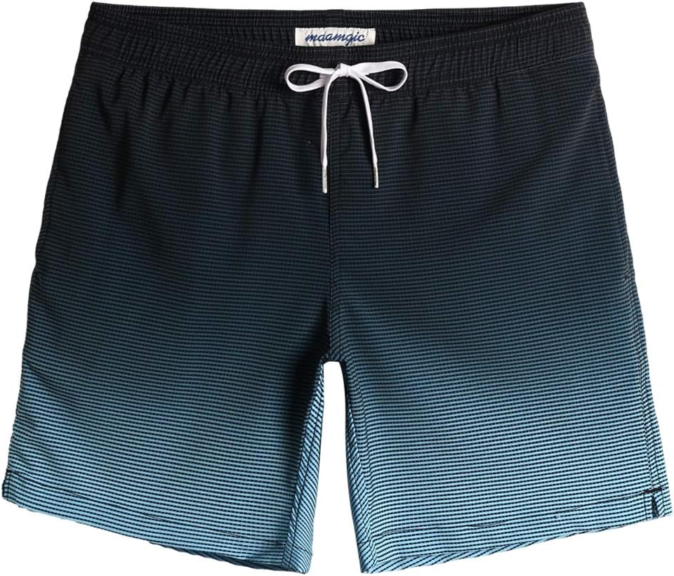 Mens 7" Stretch Swim Trunks Quick Dry Mesh Lining Swimwear Bathing Suits - Picture 50 of 57