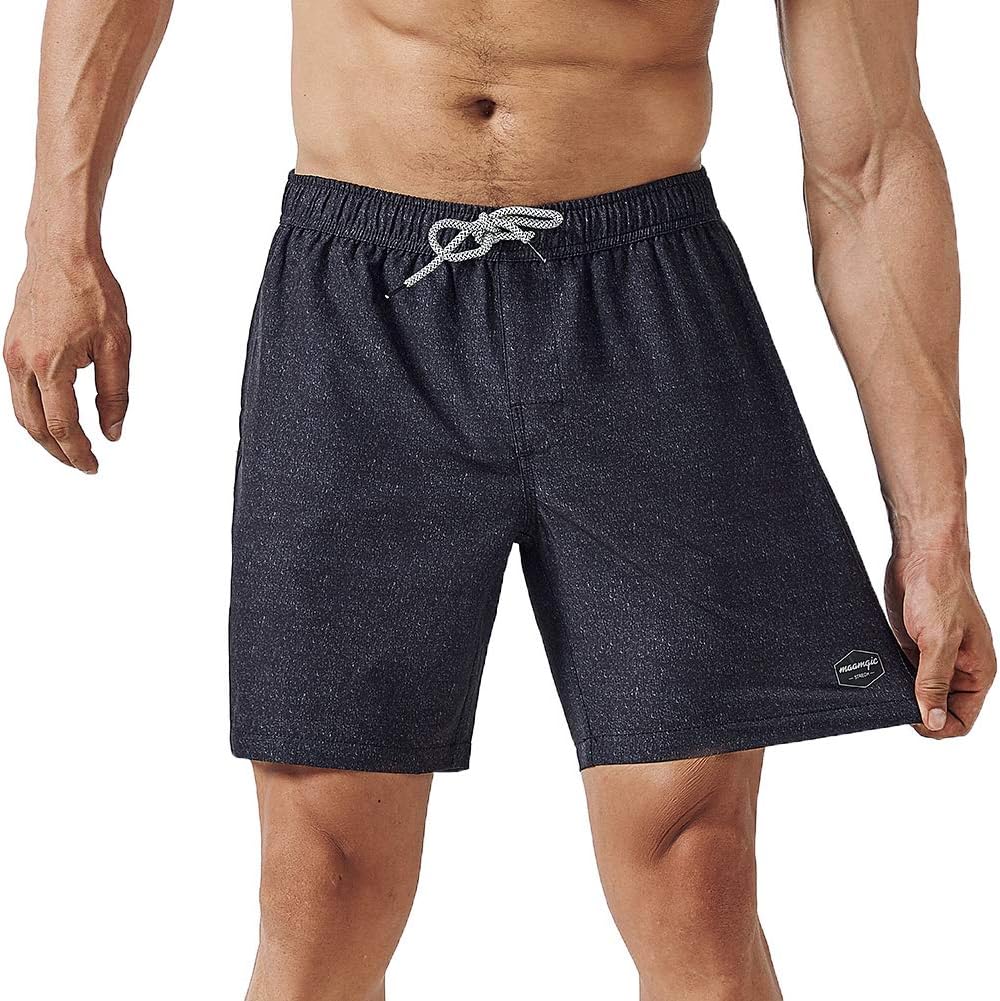 Mens 7" Stretch Swim Trunks Quick Dry Mesh Lining Swimwear Bathing Suits - Picture 56 of 57