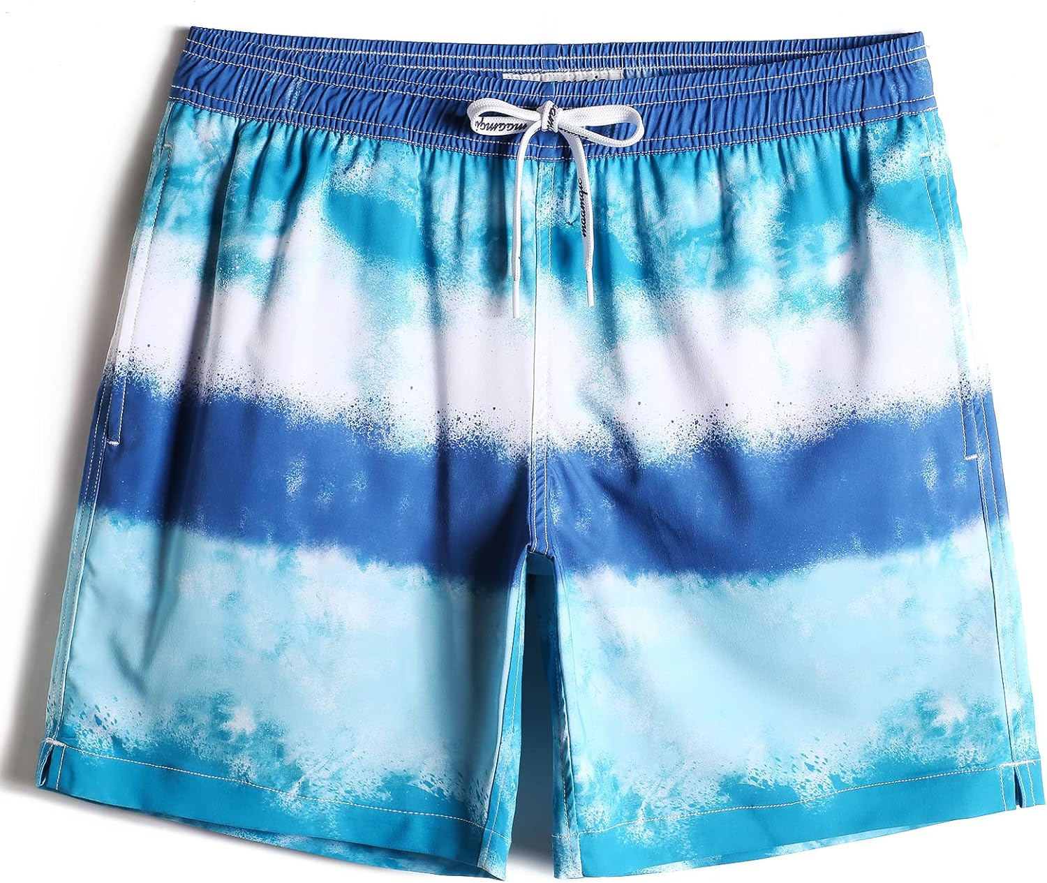 Mens 7" Stretch Swim Trunks Quick Dry Mesh Lining Swimwear Bathing Suits - Picture 57 of 57