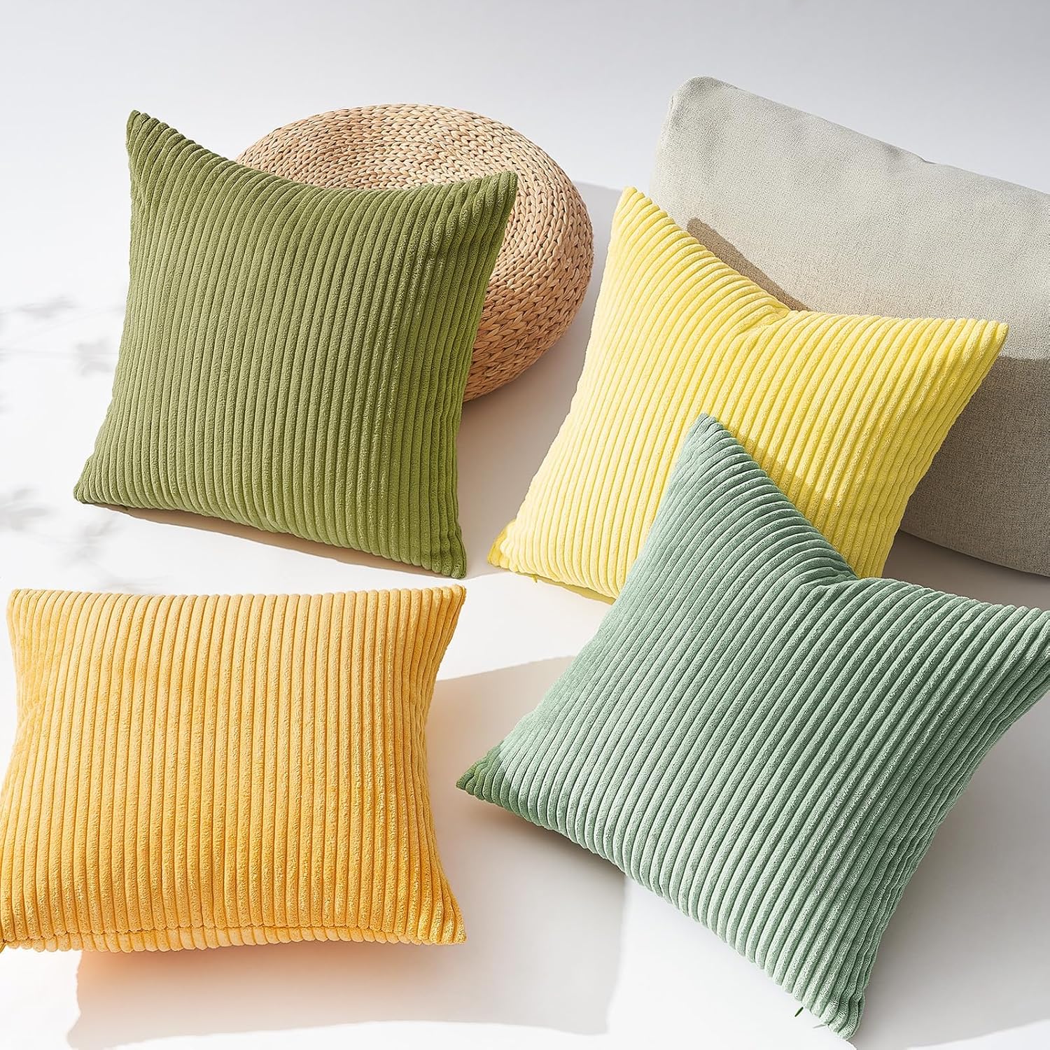 Decorative Throw Pillow Covers, Set of 4 Soft Velvet Cushion Cases for Farmhouse - Picture 154 of 181