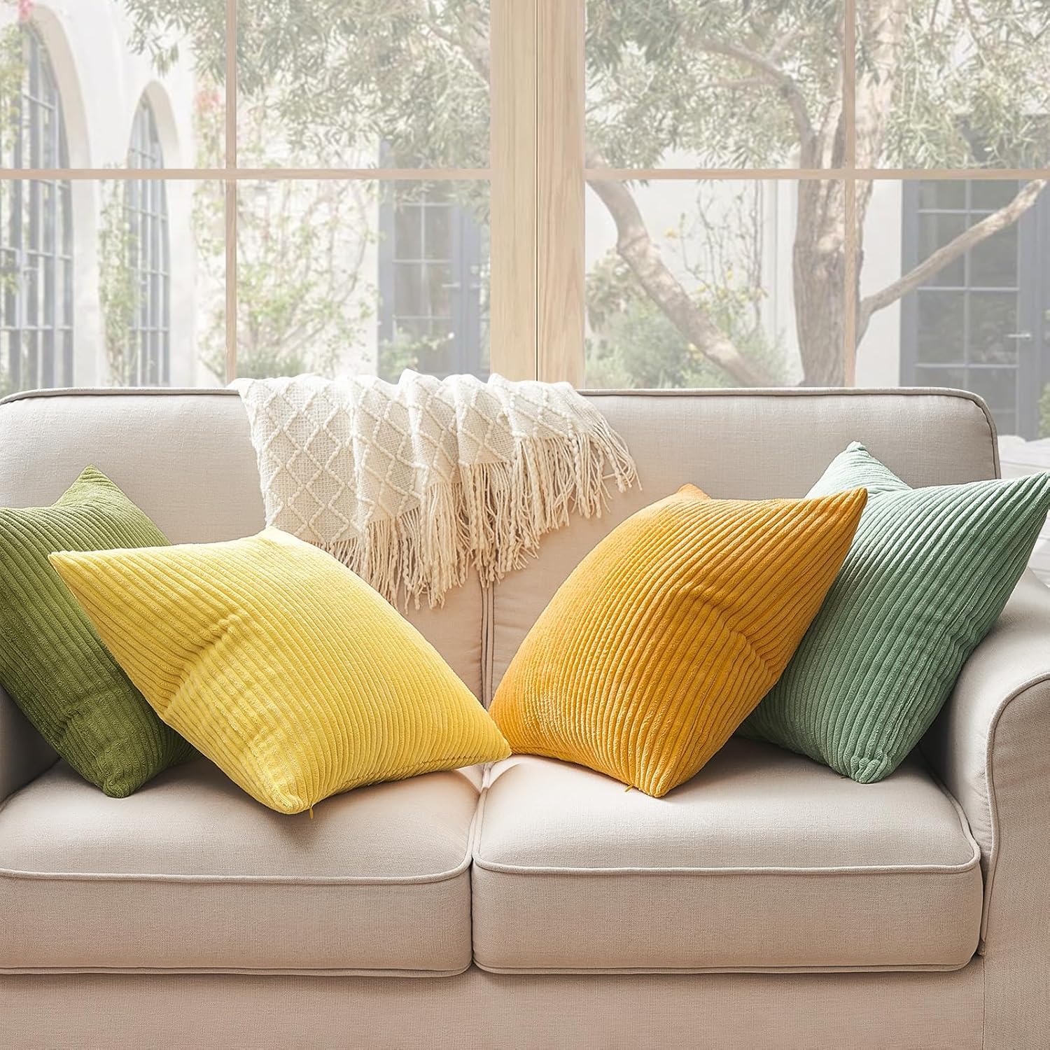 Decorative Throw Pillow Covers, Set of 4 Soft Velvet Cushion Cases for Farmhouse - Picture 157 of 181