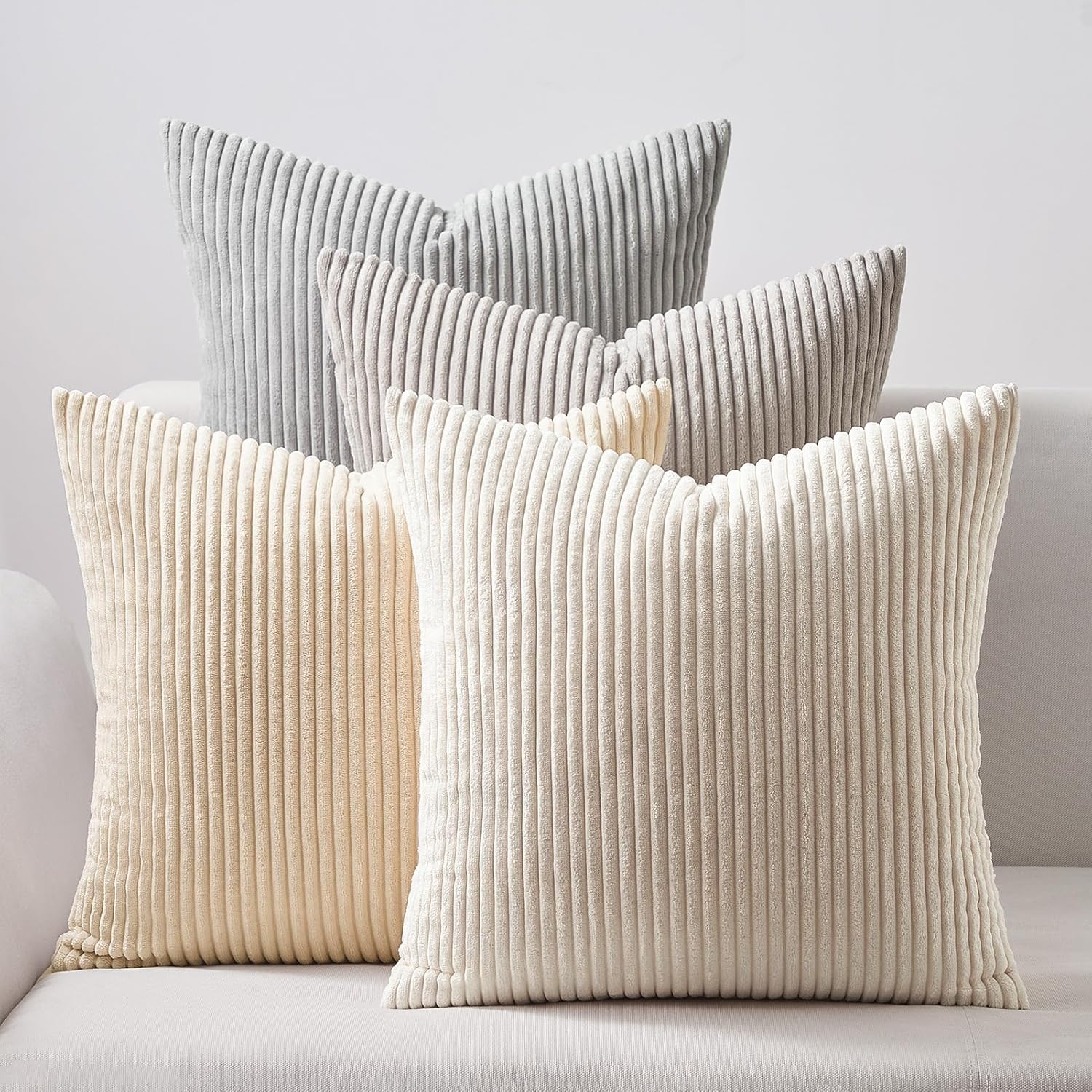 Decorative Throw Pillow Covers, Set of 4 Soft Velvet Cushion Cases for Farmhouse - Picture 159 of 181