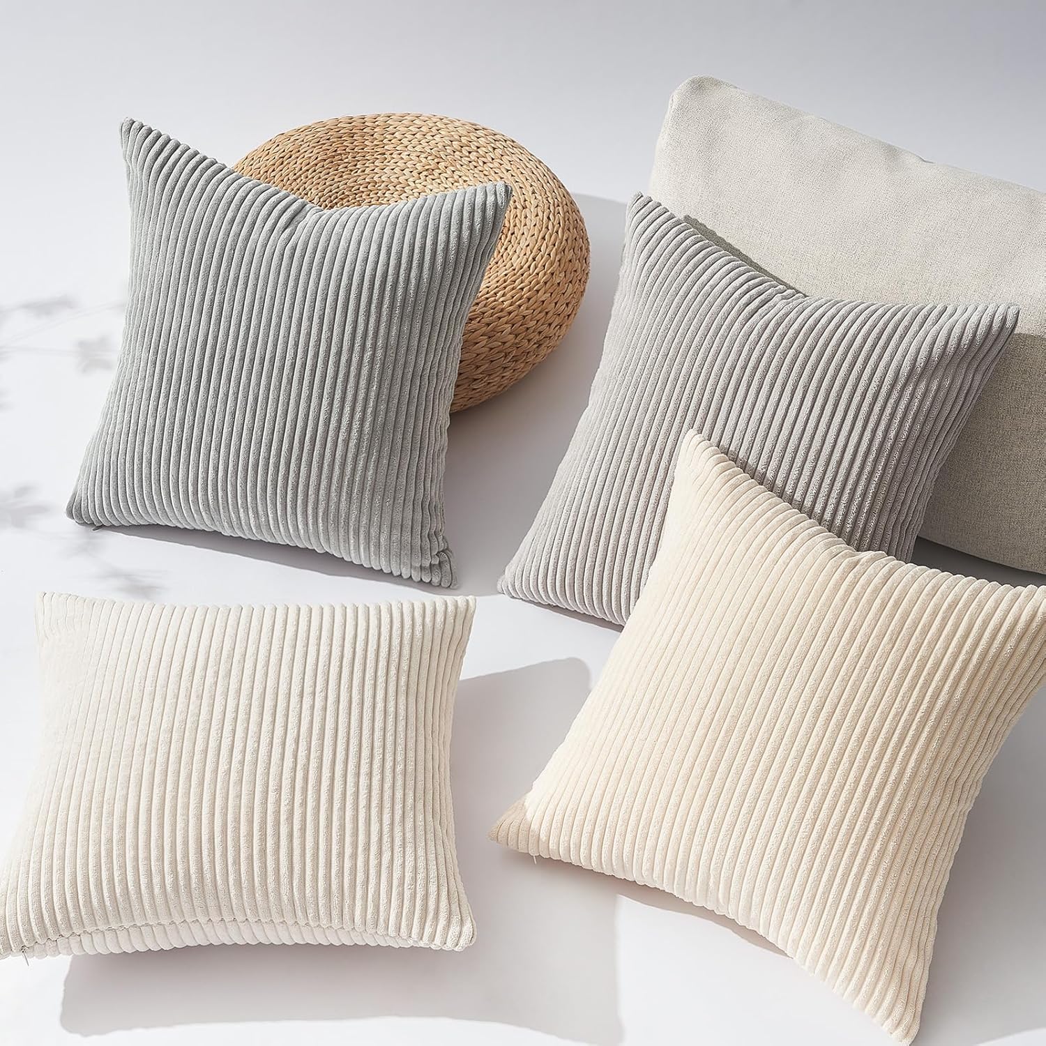 Decorative Throw Pillow Covers, Set of 4 Soft Velvet Cushion Cases for Farmhouse - Picture 163 of 181