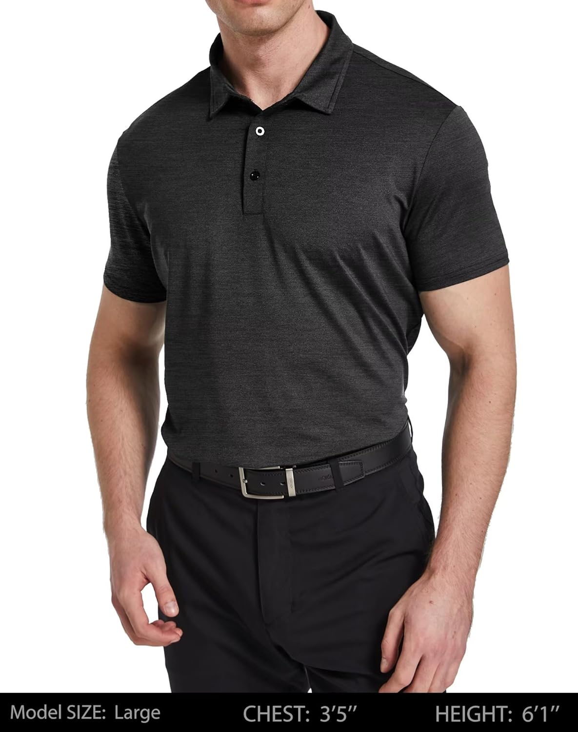 6er Pack Herren Poloshirts Kurzarm Golfshirt feuchtigkeitsableitend Kragen T-Shirt - Bild 30 von 32