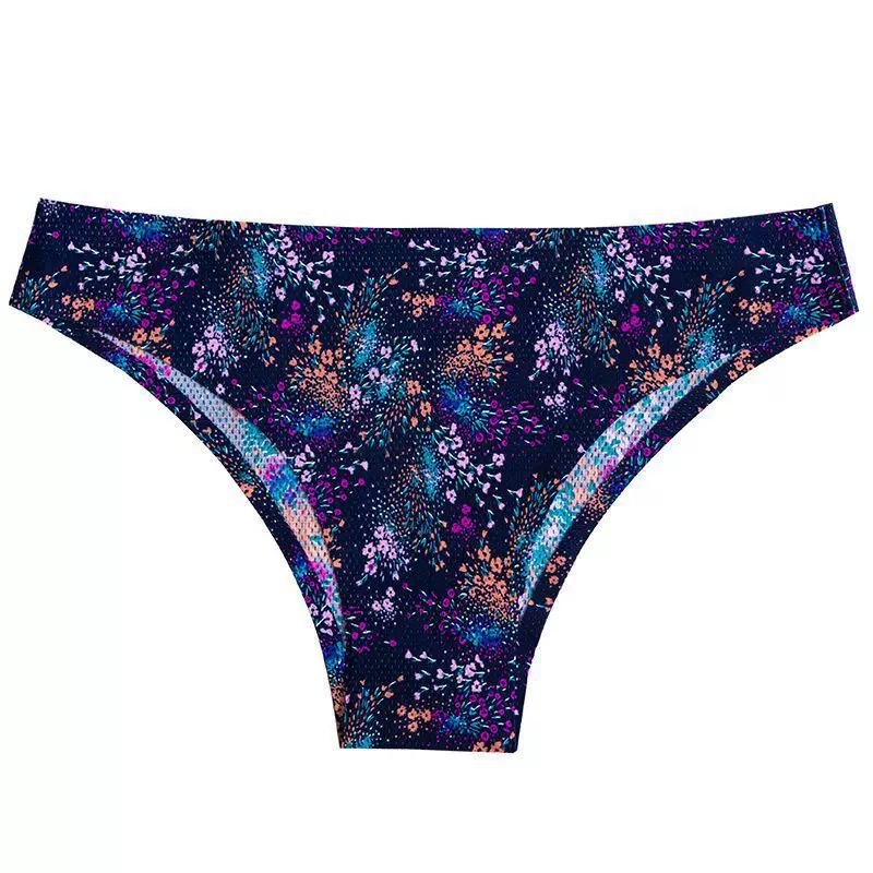 Printed Breathable Comfortable Underwear with Floral Pattern Bikini
