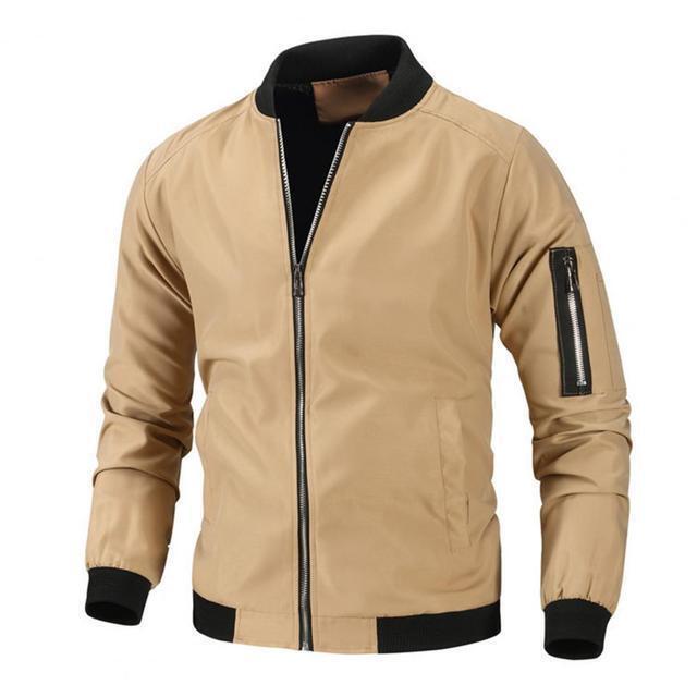 Men FullZip Baseball Jacket Lightweight Windbreaker Casual Spring Fall Thin Coat - Picture 20 of 20