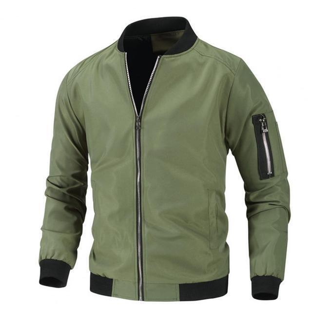 Men FullZip Baseball Jacket Lightweight Windbreaker Casual Spring Fall Thin Coat - Picture 19 of 20