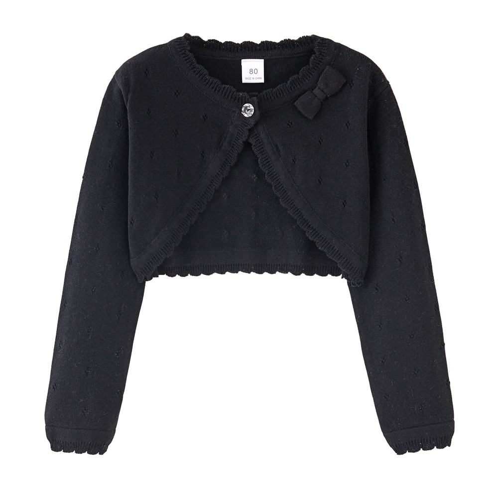 Girls Long Sleeve Knit Bolero Cardigan Shrug Cropped Sweater Jacket for Dresses