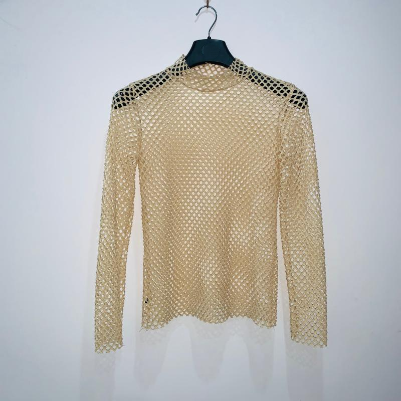 Camiseta Top Mujer Red Manga Larga Cuello Simulado Hueco Transpirable Informal - Imagen 14 de 15