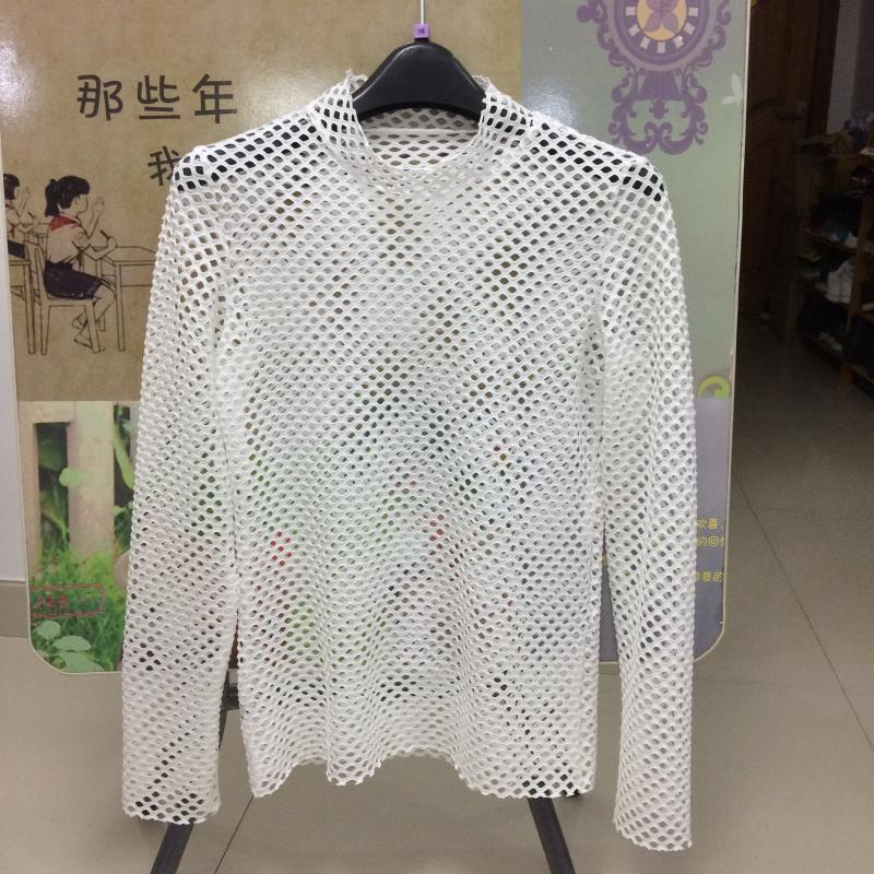 Camiseta Top Mujer Red Manga Larga Cuello Simulado Hueco Transpirable Informal - Imagen 15 de 15