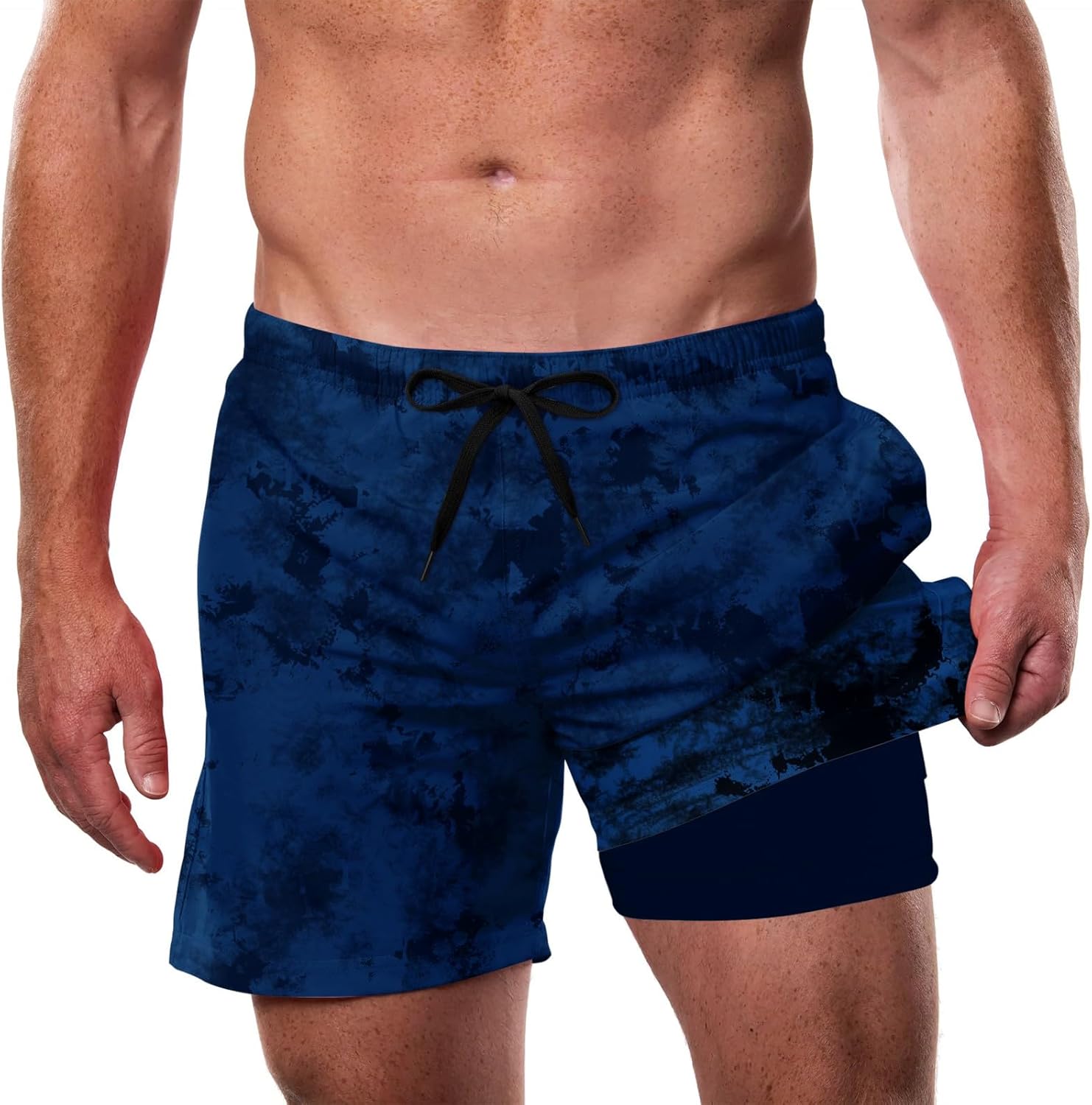 Men’s Swim Trunks Quick Dry Lightweight Compression Liner Beach Shorts - Picture 15 of 40