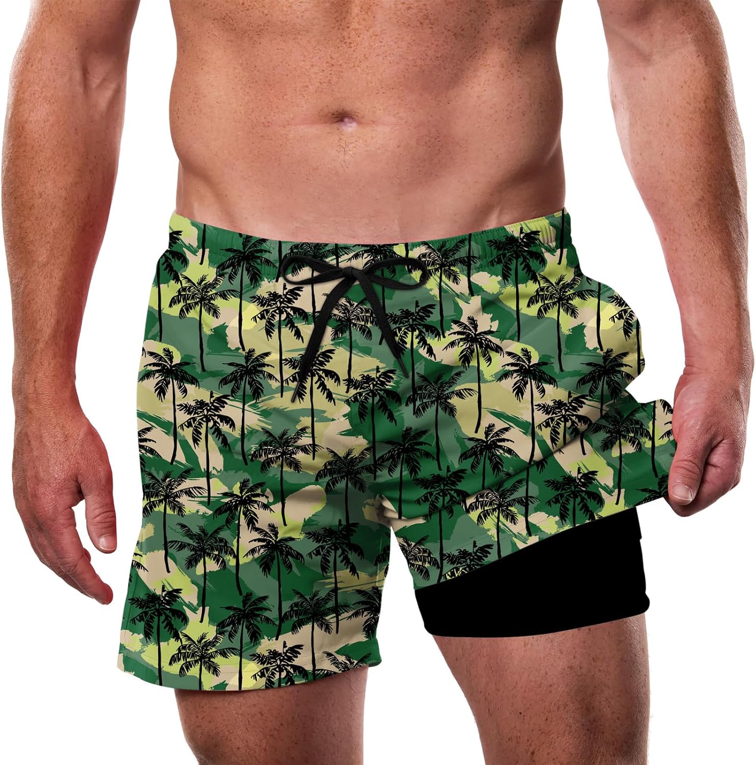 Men’s Swim Trunks Quick Dry Lightweight Compression Liner Beach Shorts - Picture 18 of 40