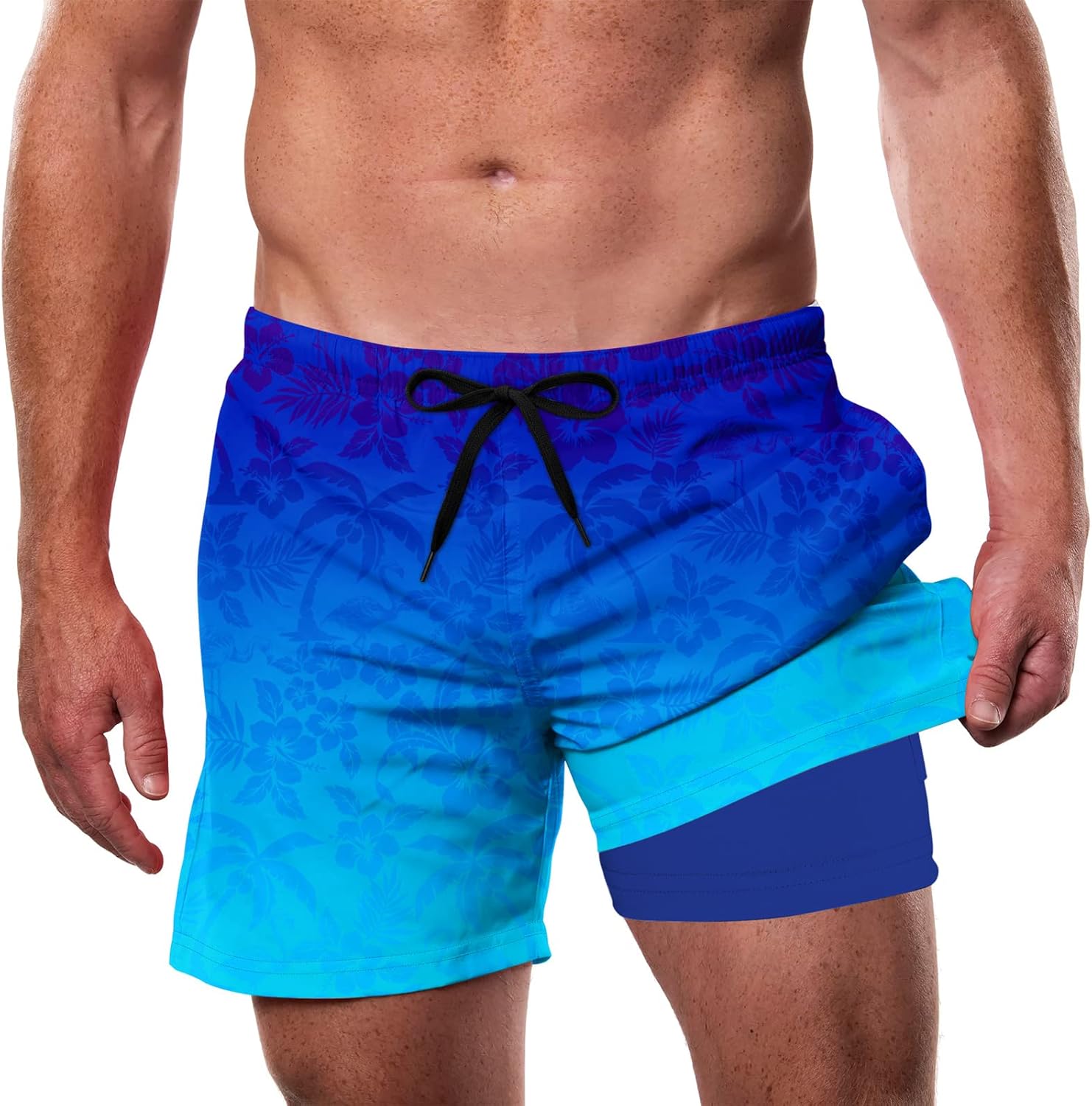 Men’s Swim Trunks Quick Dry Lightweight Compression Liner Beach Shorts - Picture 19 of 40