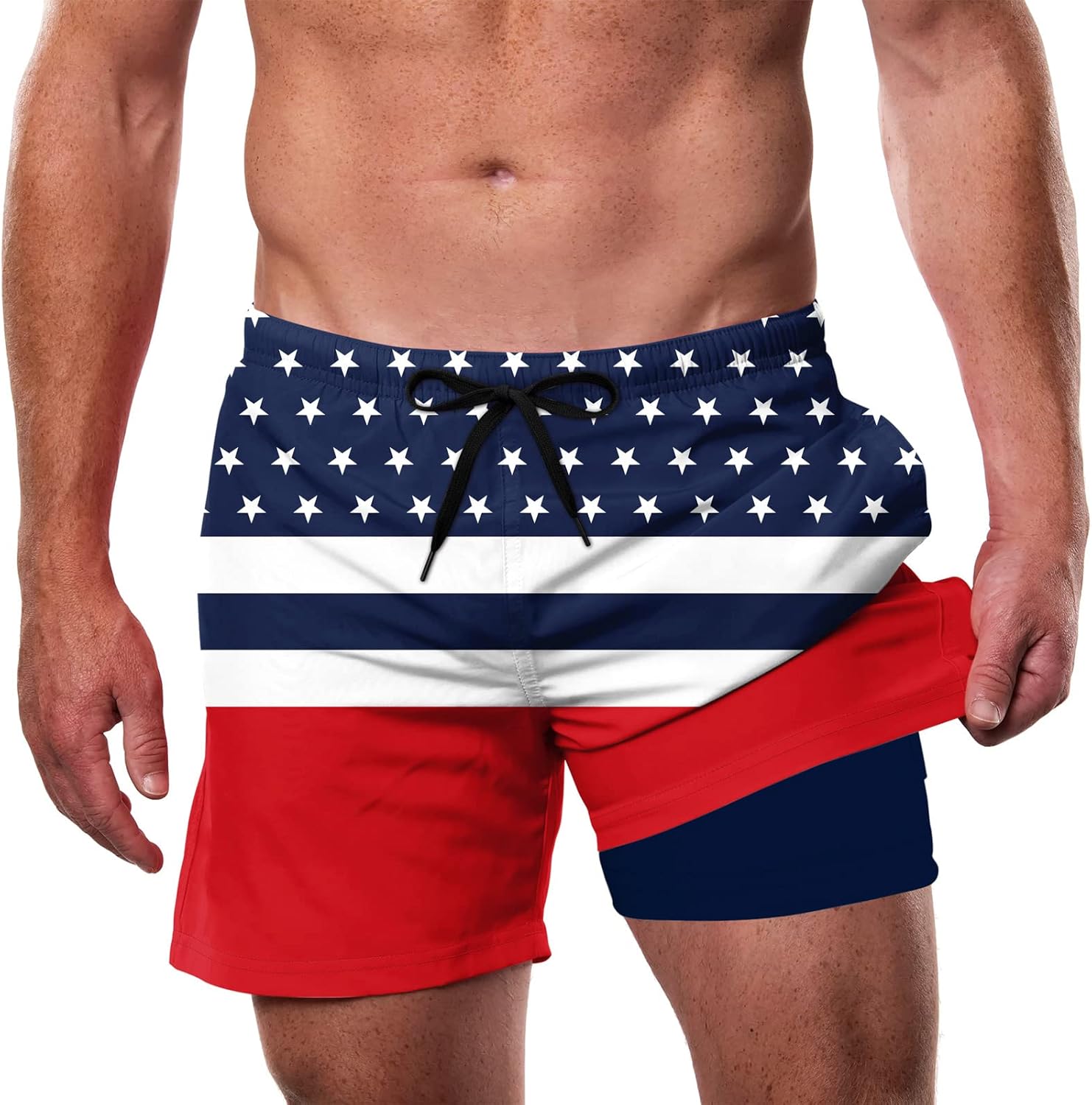 Men’s Swim Trunks Quick Dry Lightweight Compression Liner Beach Shorts - Picture 23 of 40