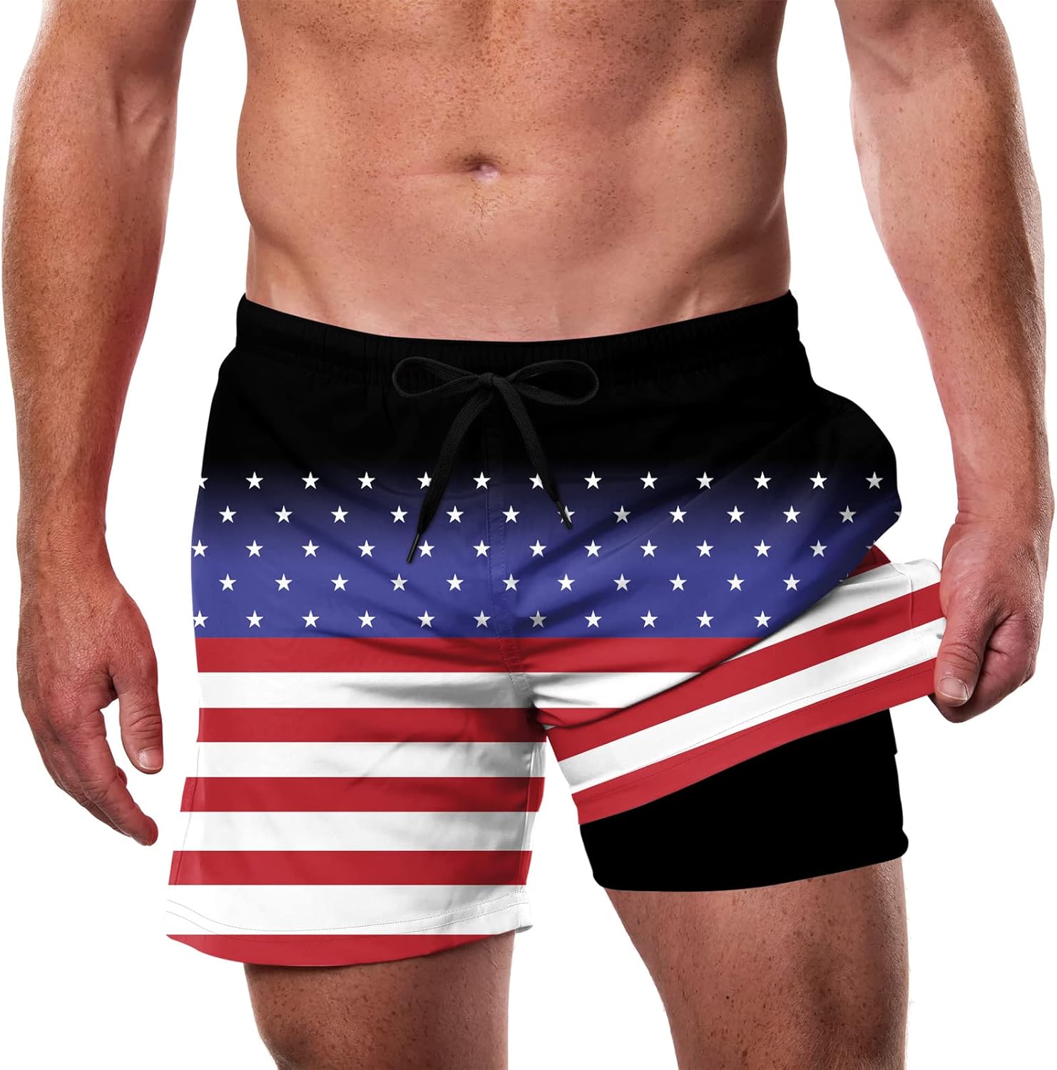 Men’s Swim Trunks Quick Dry Lightweight Compression Liner Beach Shorts - Picture 24 of 40