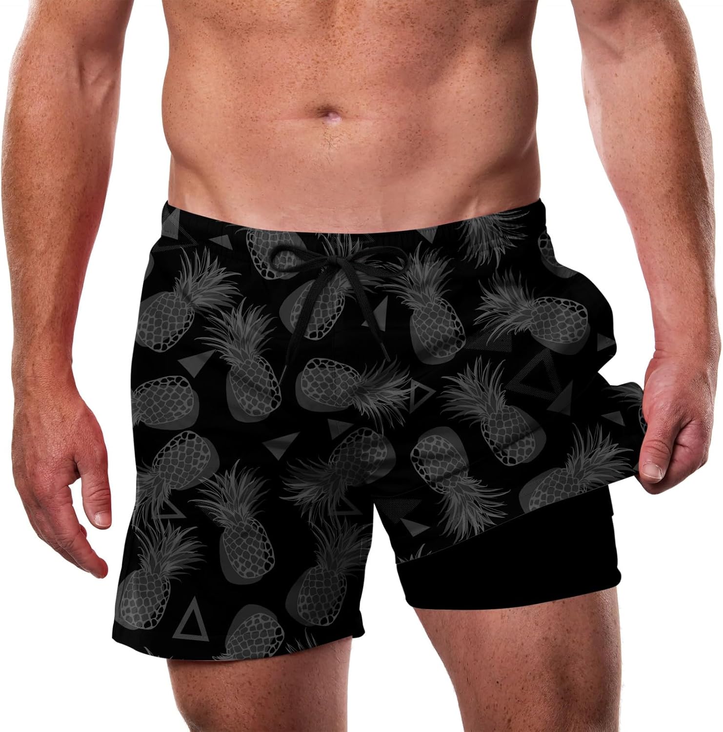 Men’s Swim Trunks Quick Dry Lightweight Compression Liner Beach Shorts - Picture 26 of 40