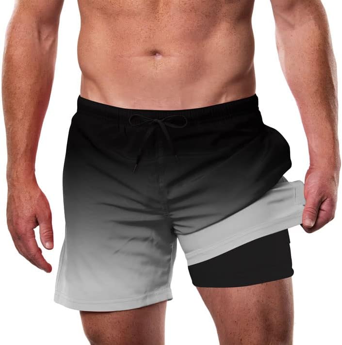 Men’s Swim Trunks Quick Dry Lightweight Compression Liner Beach Shorts - Picture 27 of 40