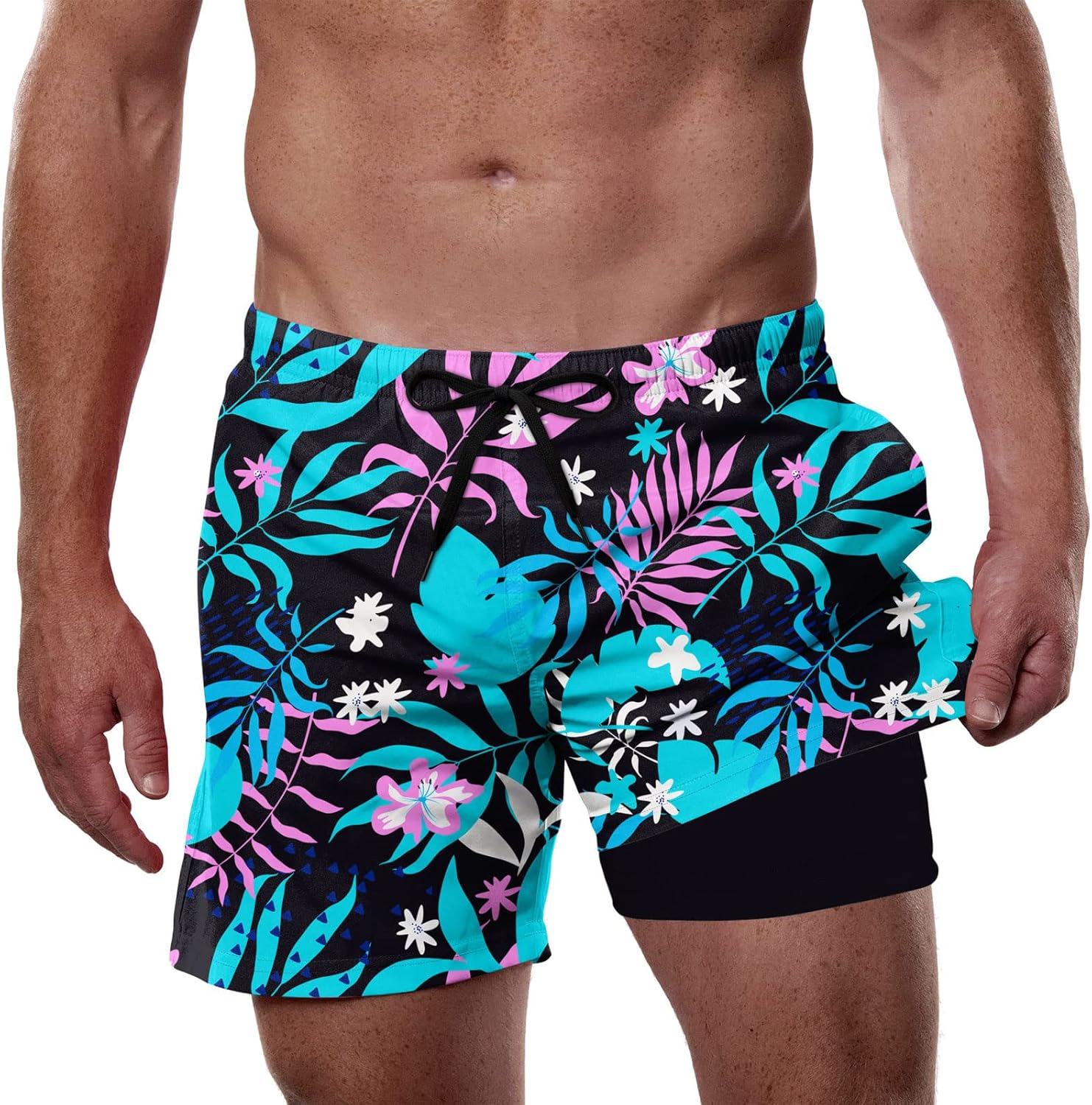 Men’s Swim Trunks Quick Dry Lightweight Compression Liner Beach Shorts - Picture 29 of 40