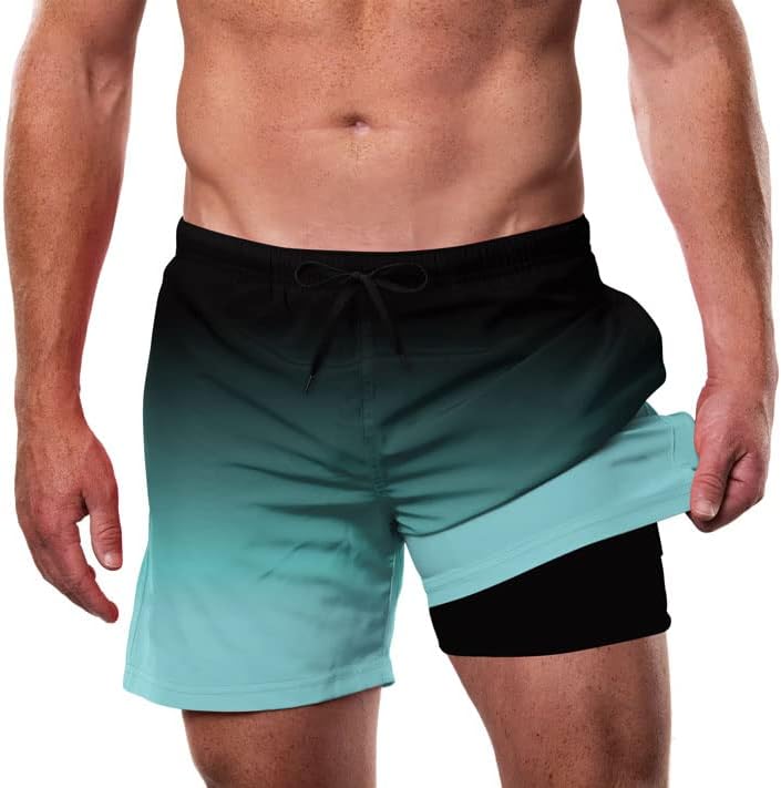 Men’s Swim Trunks Quick Dry Lightweight Compression Liner Beach Shorts - Picture 36 of 40