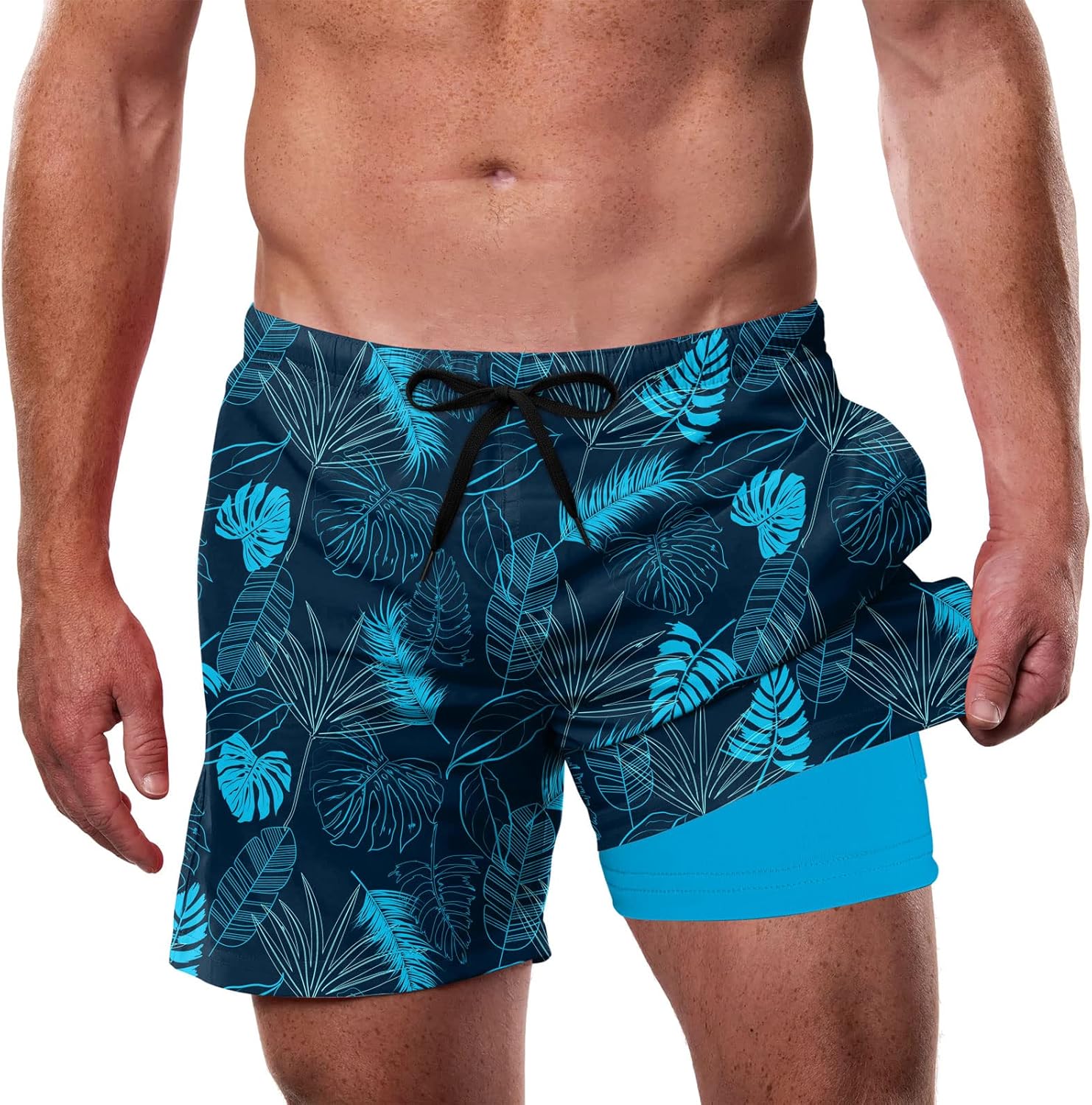 Men’s Swim Trunks Quick Dry Lightweight Compression Liner Beach Shorts - Picture 37 of 40