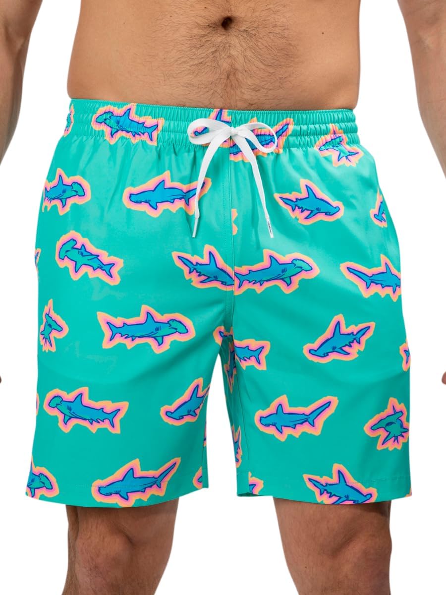 Men’s Quick Dry Stretch Swim Shorts Beach Trunks with Zipper Pockets - Picture 14 of 27